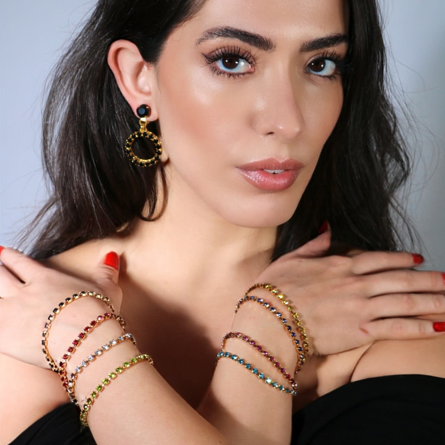 The Purple Tennis Bracelet In Gold