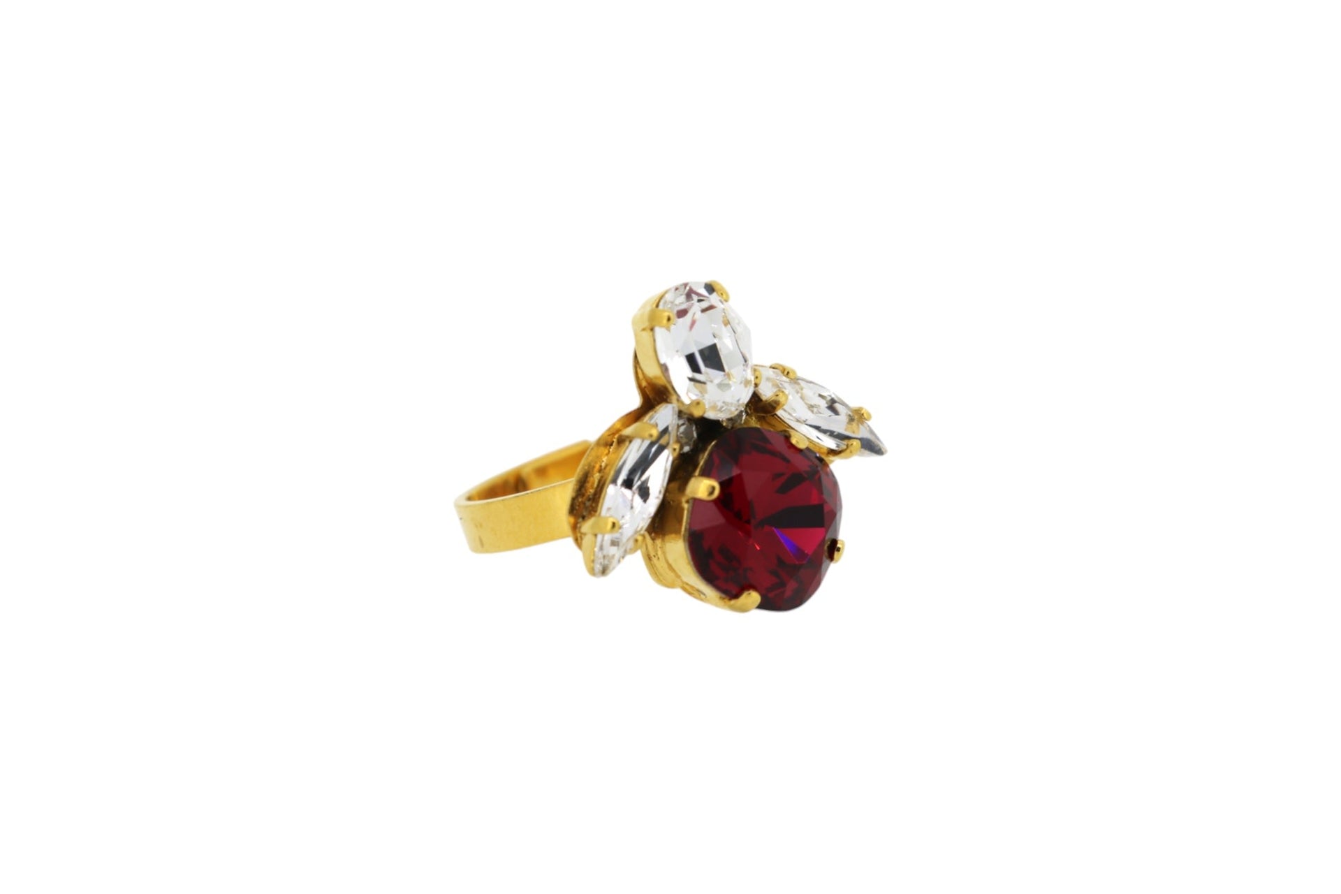 The Red Bee Ring In Gold