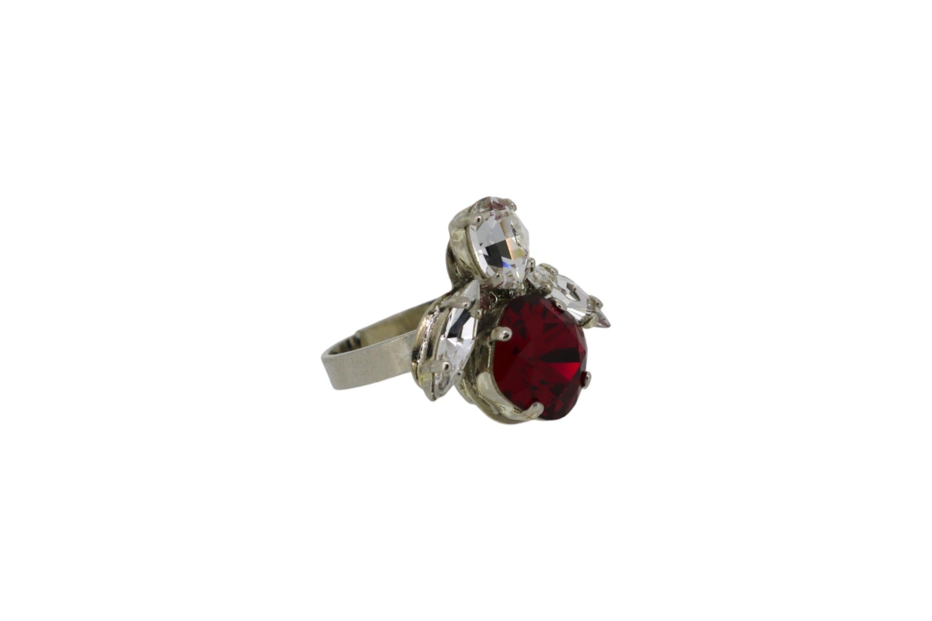 The Red Bee Ring In Platinum