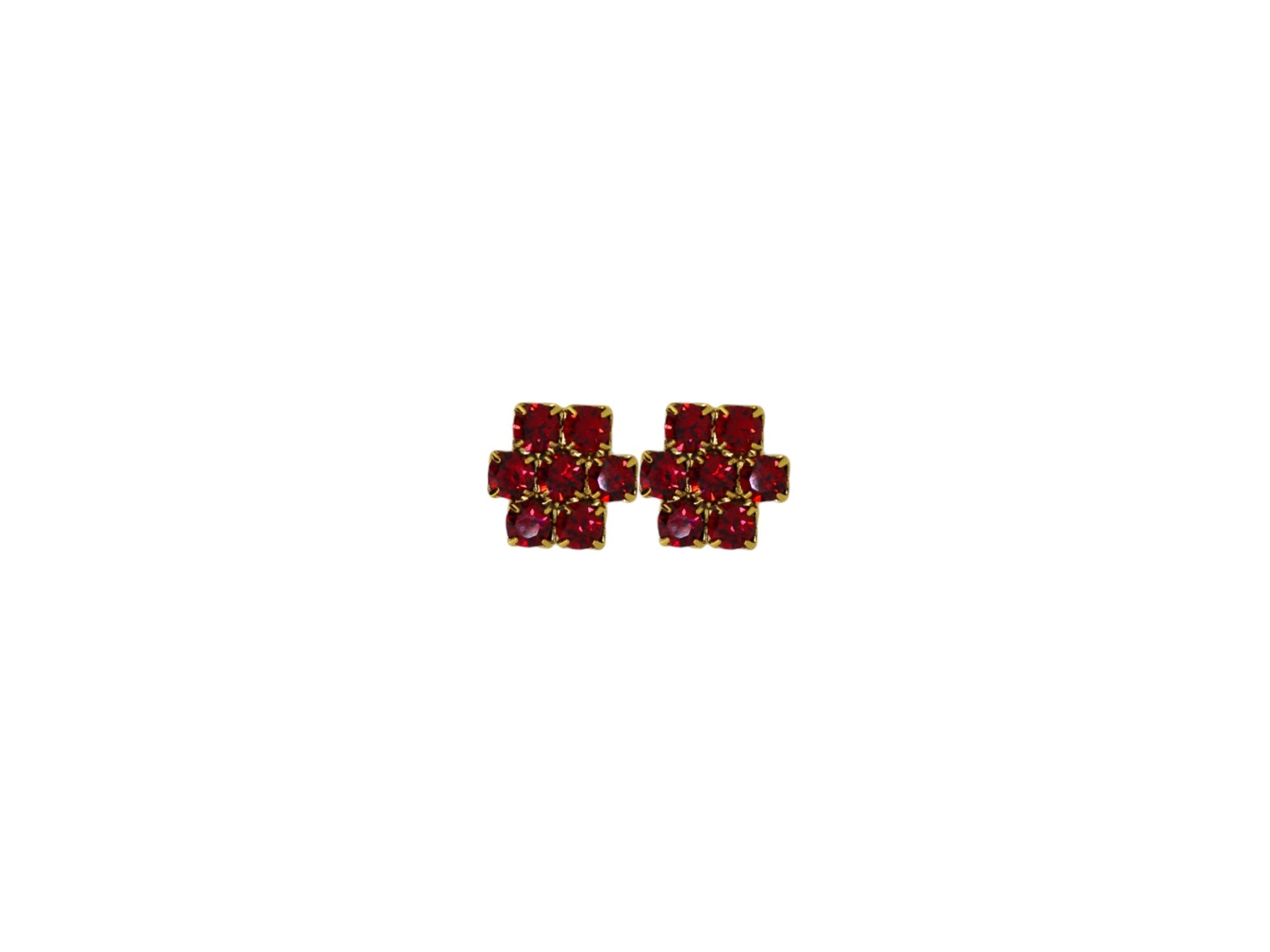 The Red Hive Earrings In Gold - Clip