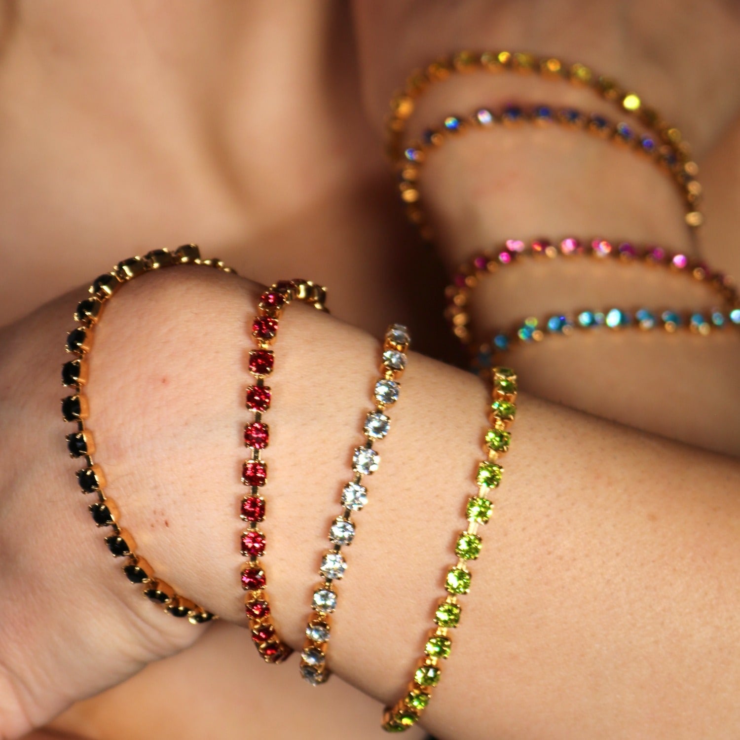 The Red Tennis Bracelet In Gold