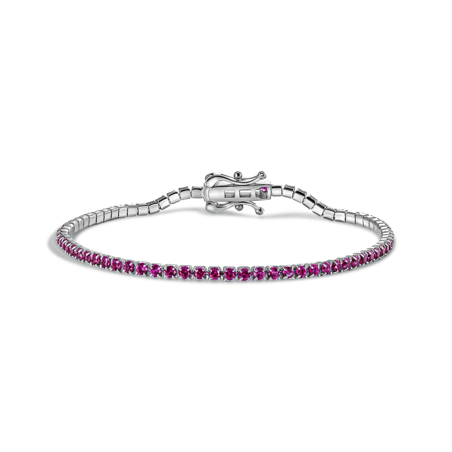The Rosa Tenné Premium Zirconia Bracelet In Sterling Silver Size Two Mm