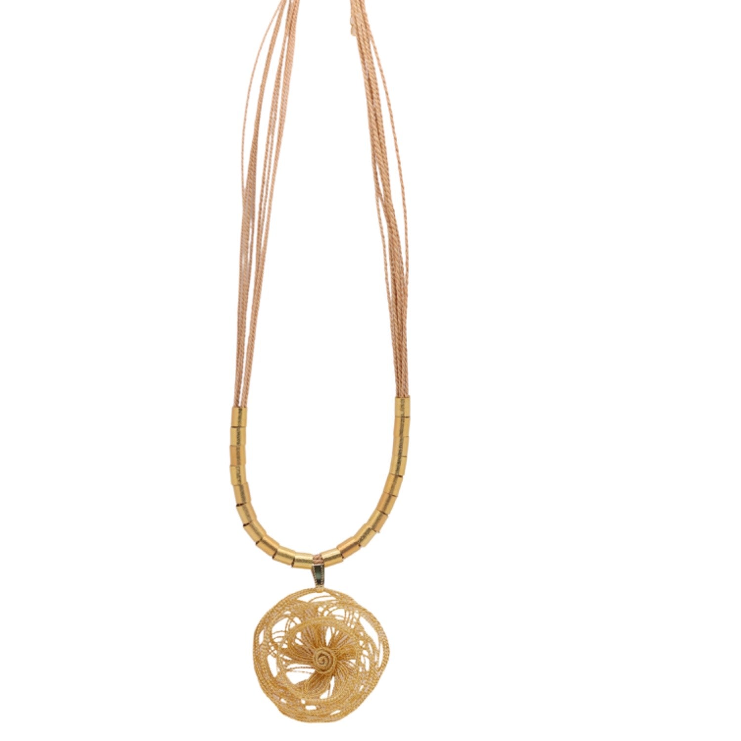 The Rose Hand Twisted Wire Necklace
