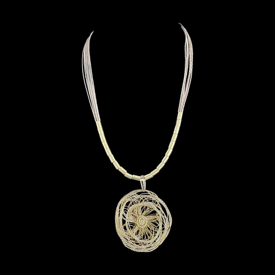 The Rose Hand Twisted Wire Necklace