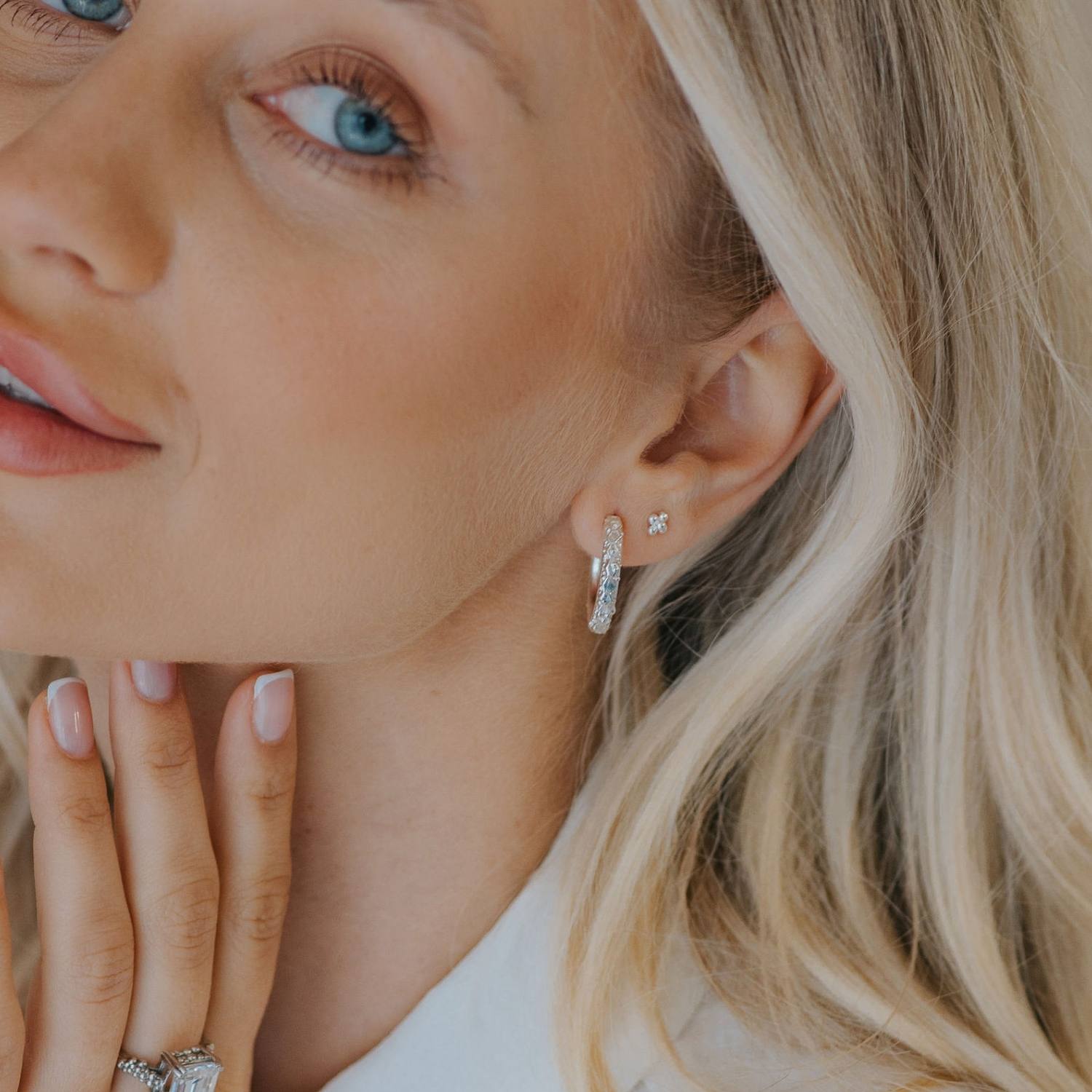 The Silver Hebe Hoops