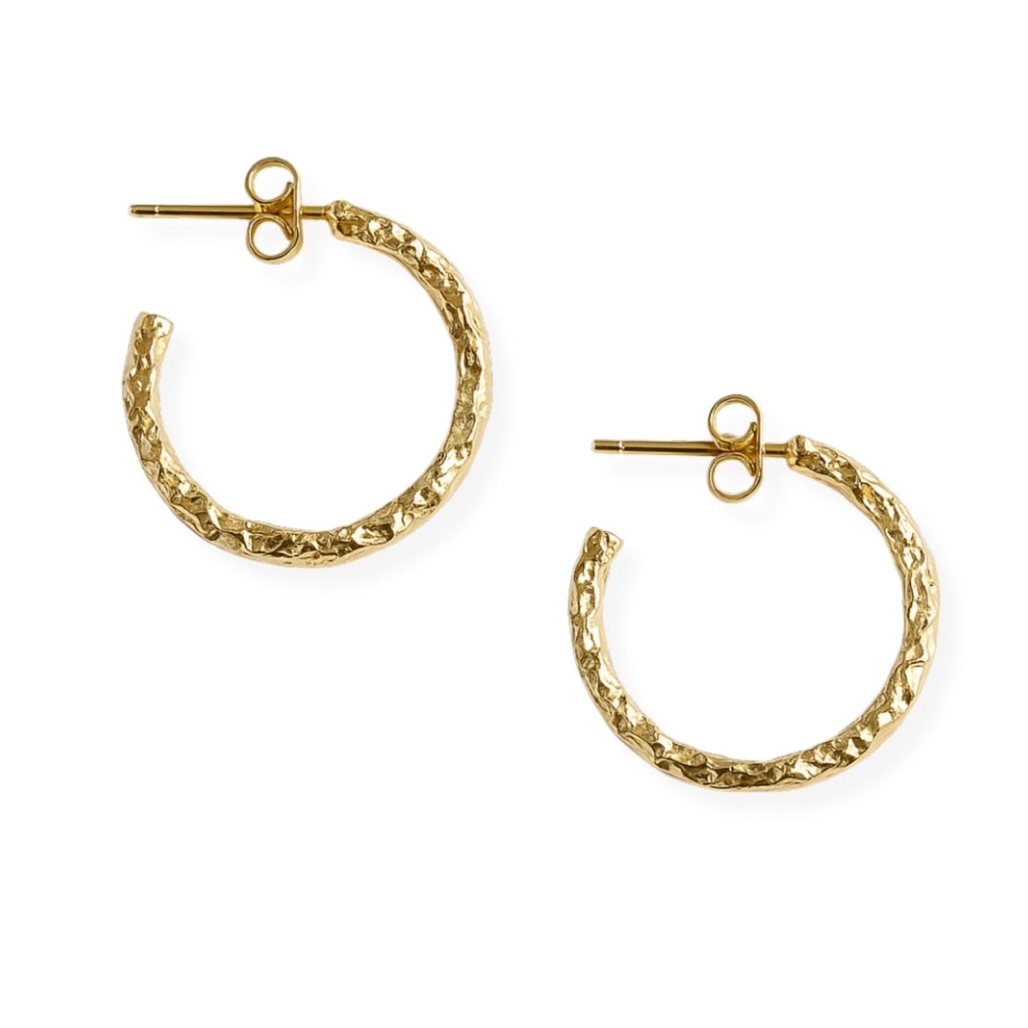 The Simple Sterling Silver Earrings Gold