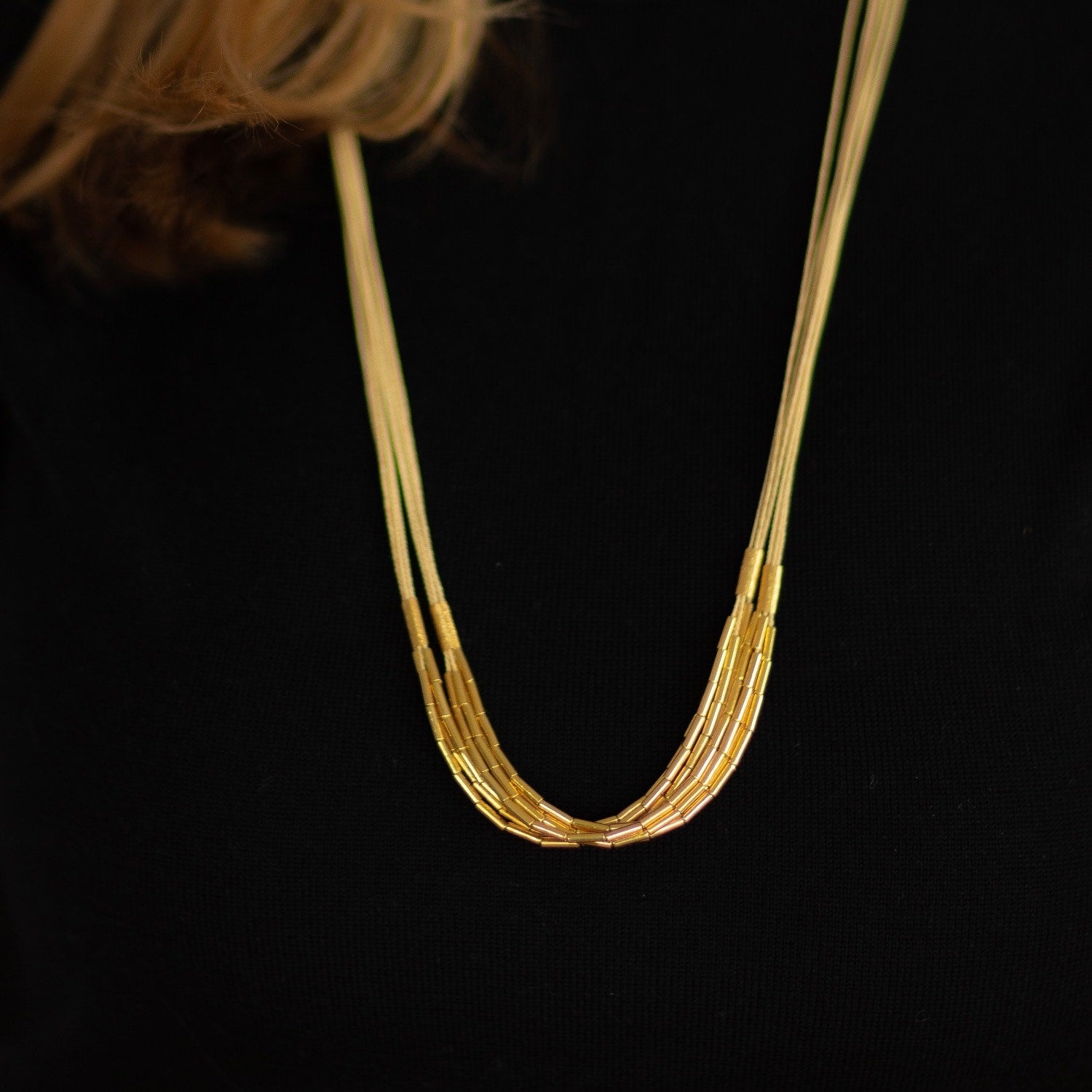The Single Buriti Natural Fiber Long Necklace