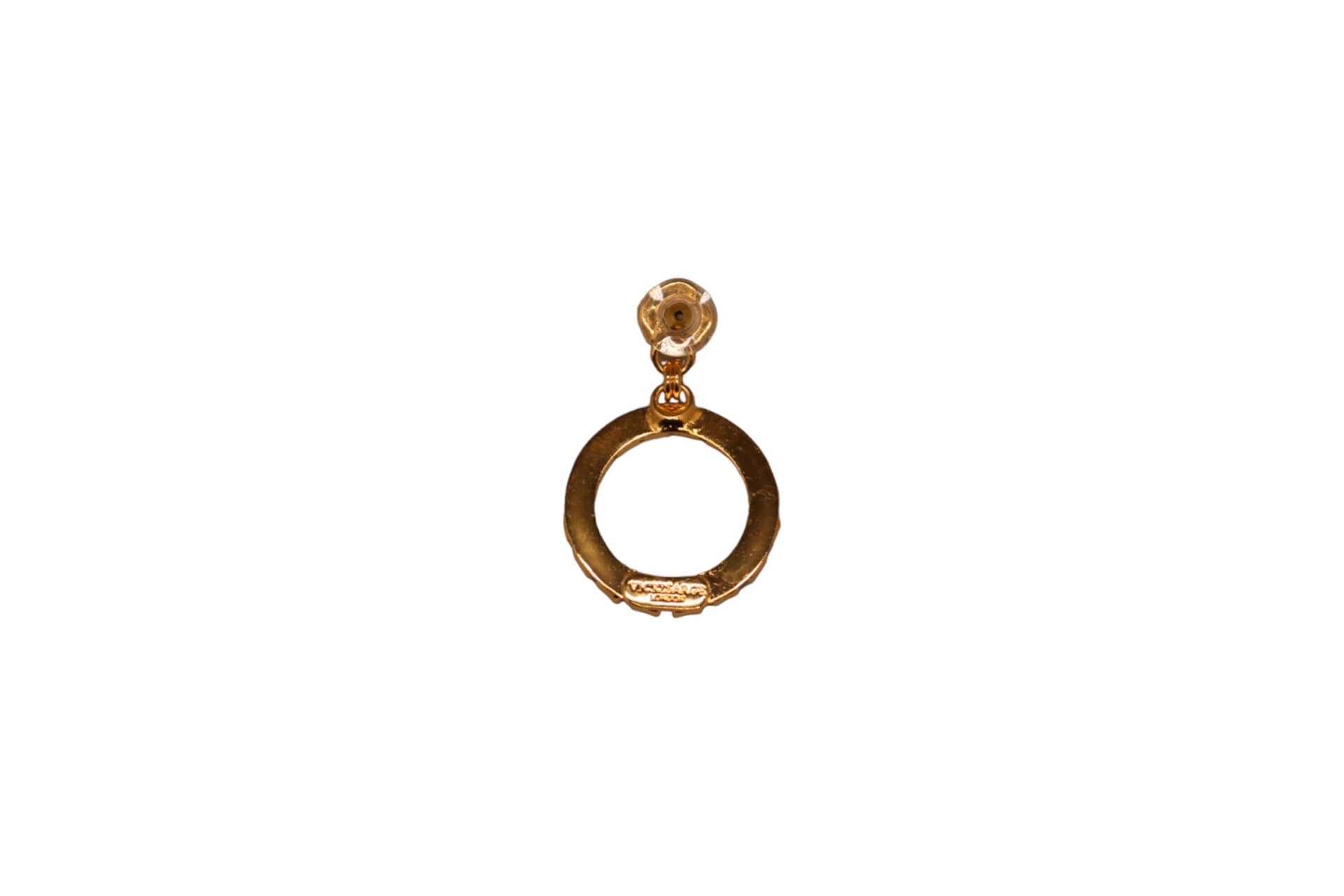 The Small Black Hoop Earrings In Gold - Pierced