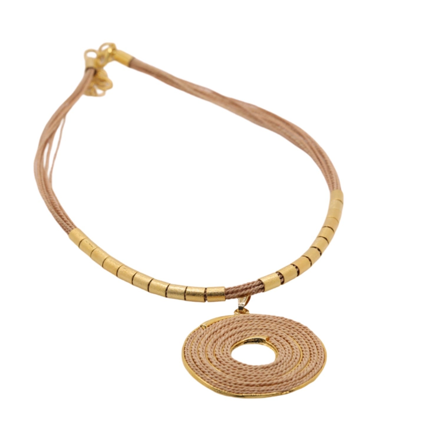 The Spiral Buriti Natural Fiber Necklace - Large