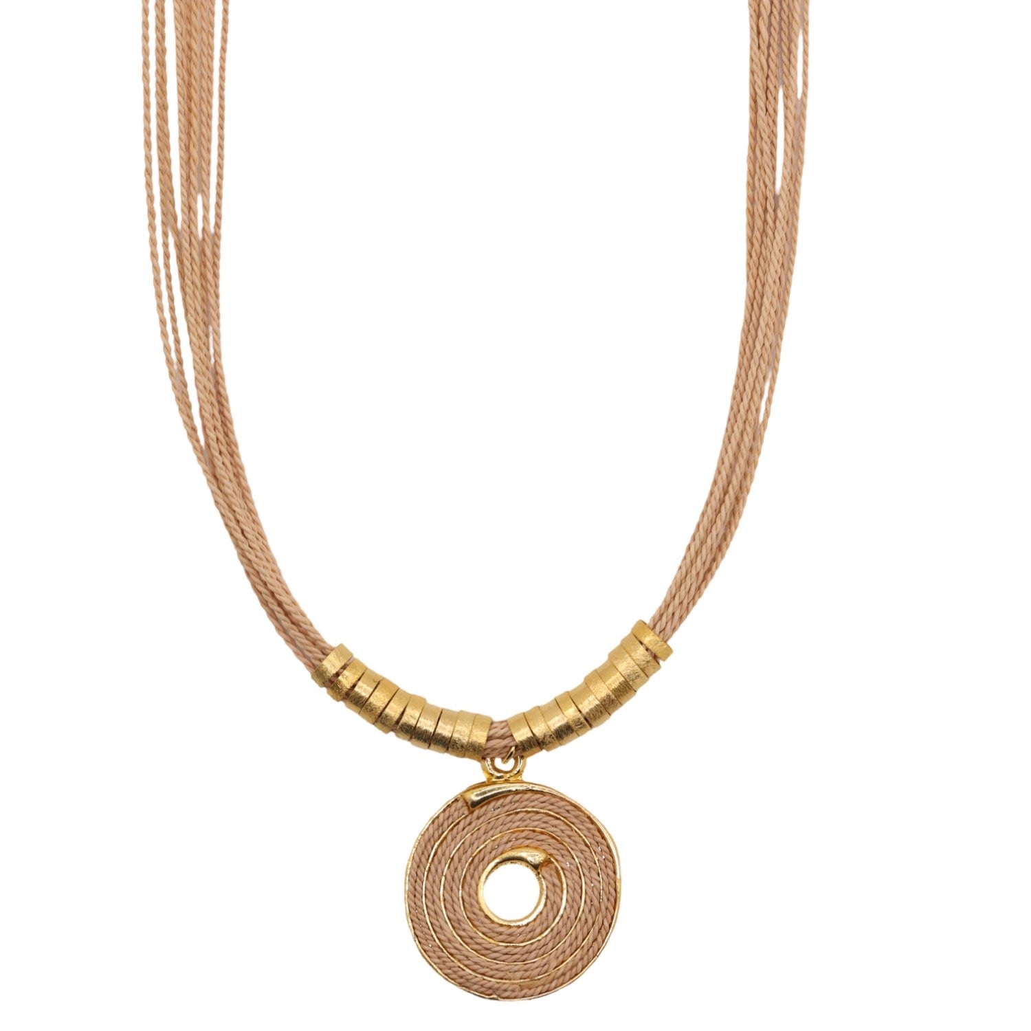 The Spiral Buriti Natural Fiber Necklace - Medium