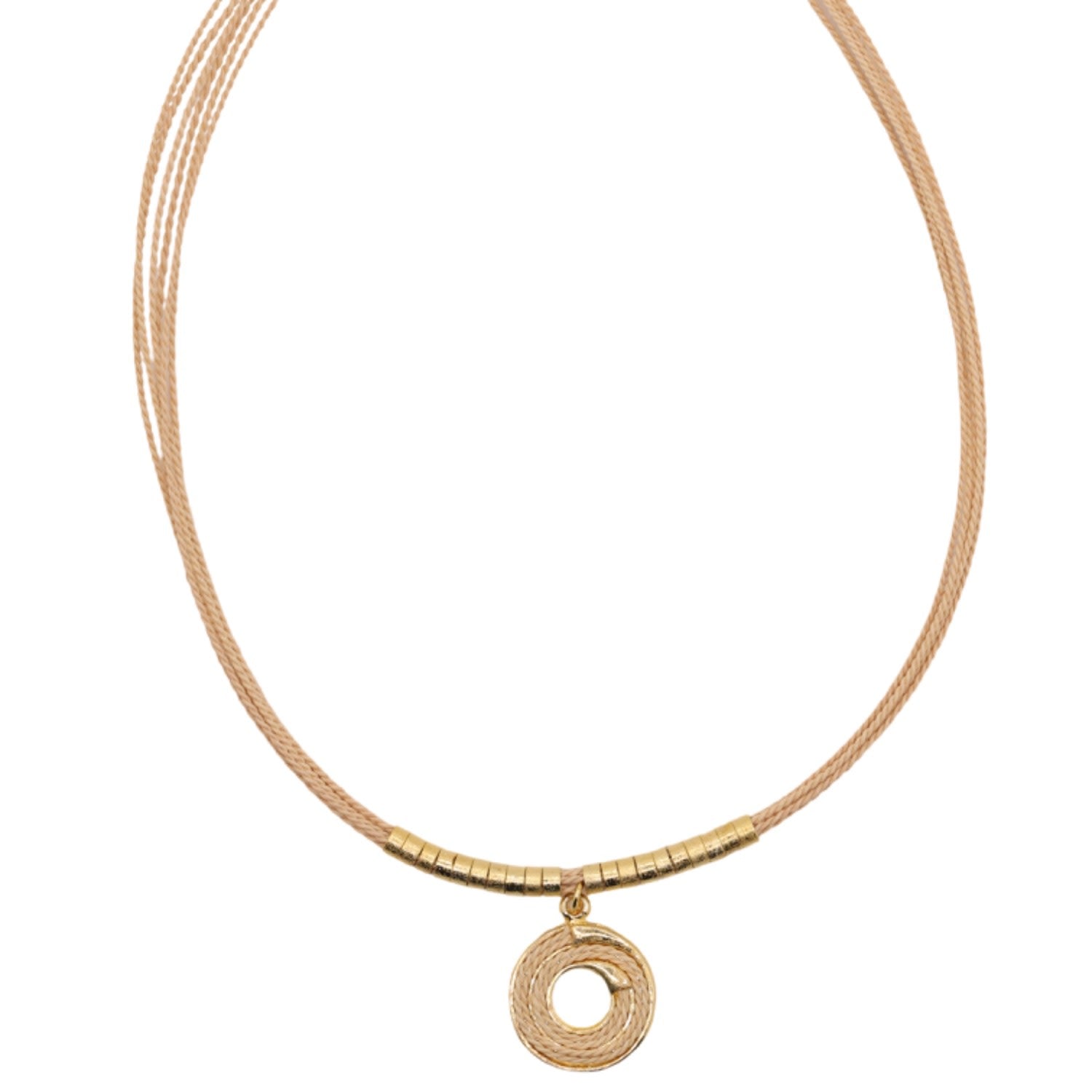 The Spiral Buriti Natural Fiber Necklace - Small