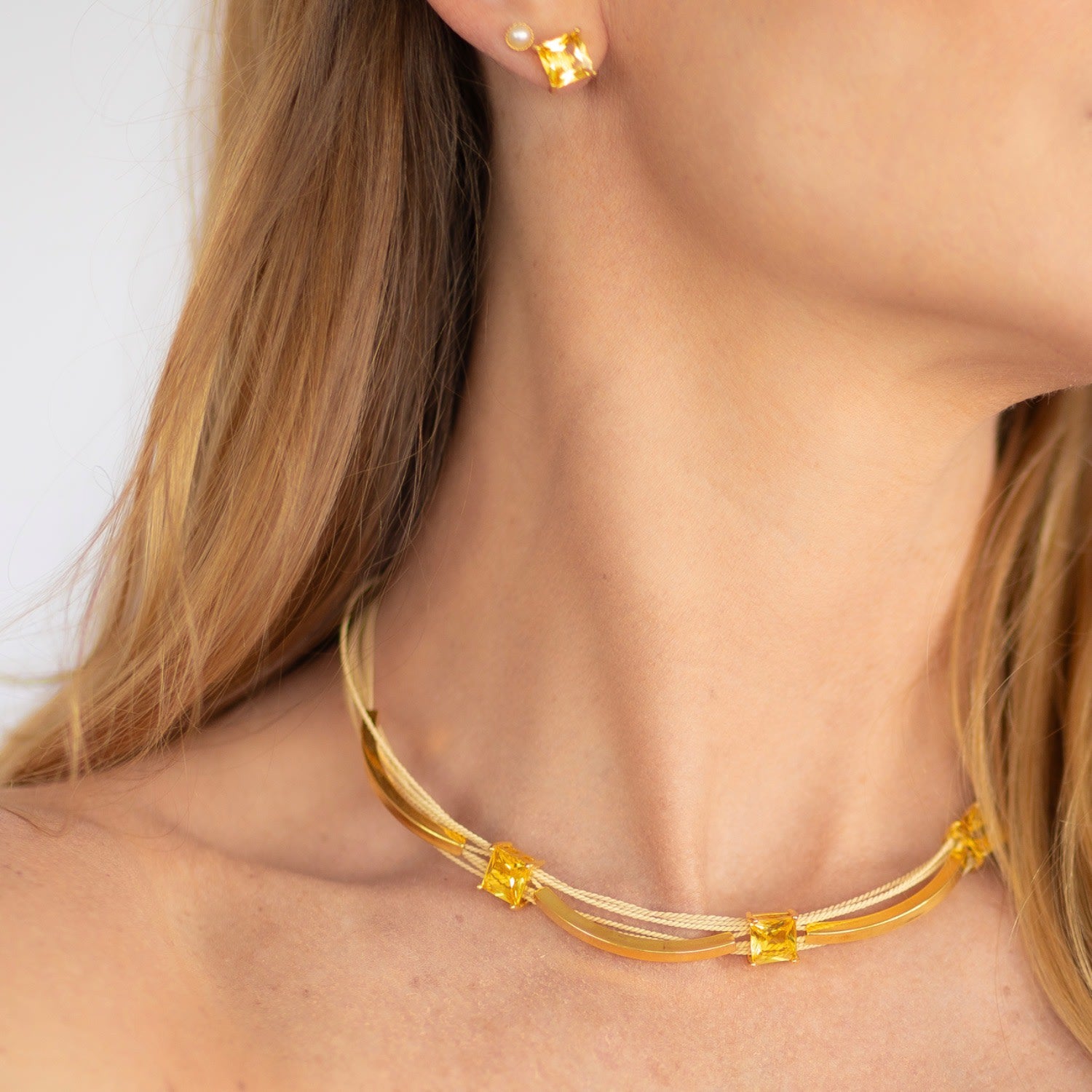 The Square Buriti Natural Fiber Necklace