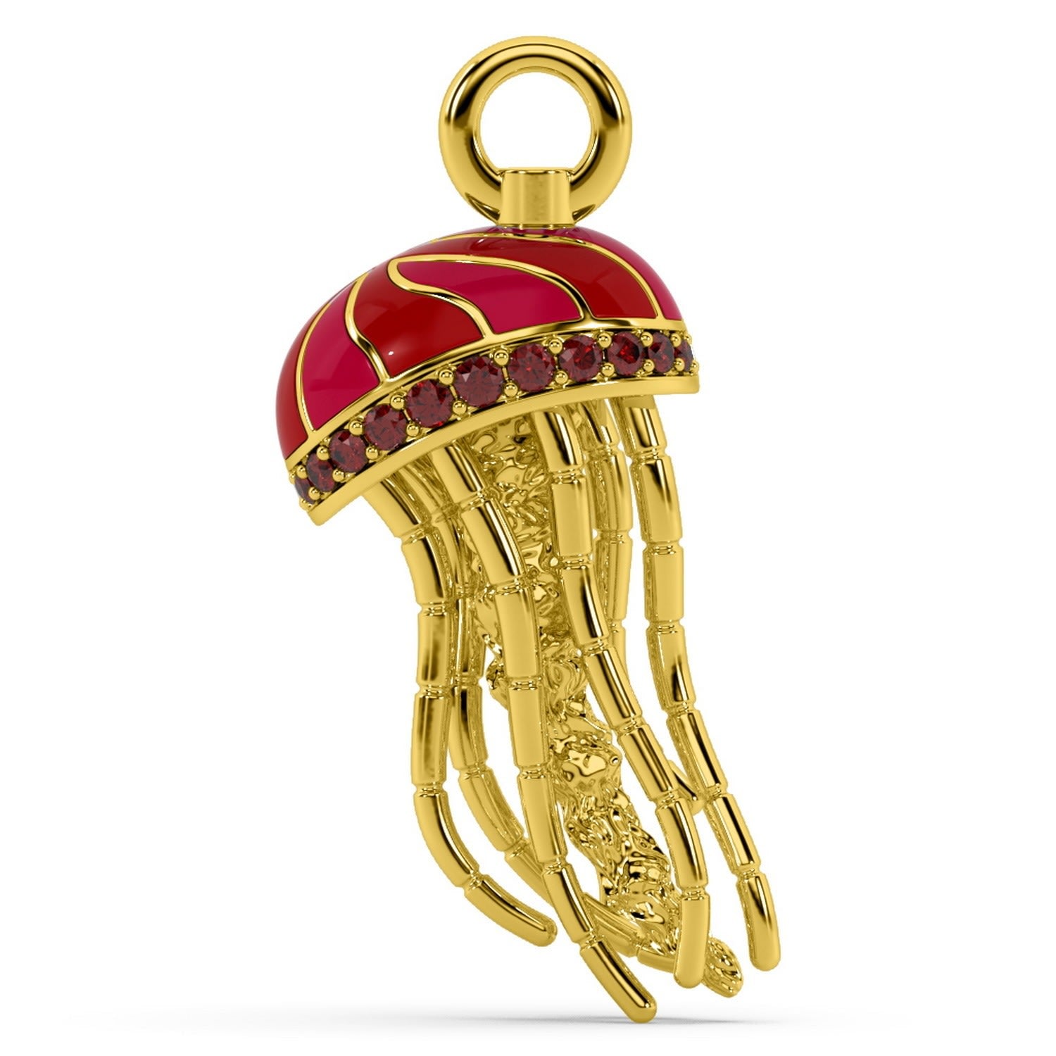 The Stingy Jelly Charm - Jellyfish Charm - Gold