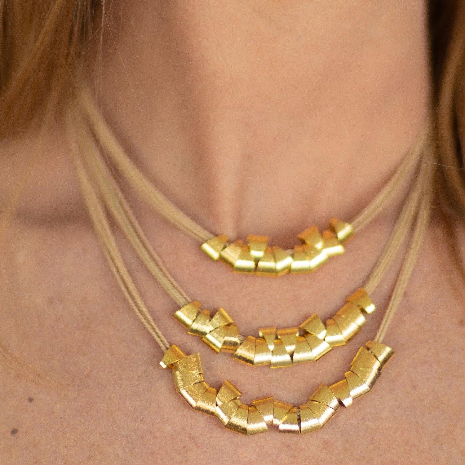 The Stones Layers Buriti Natural Fiber Necklace