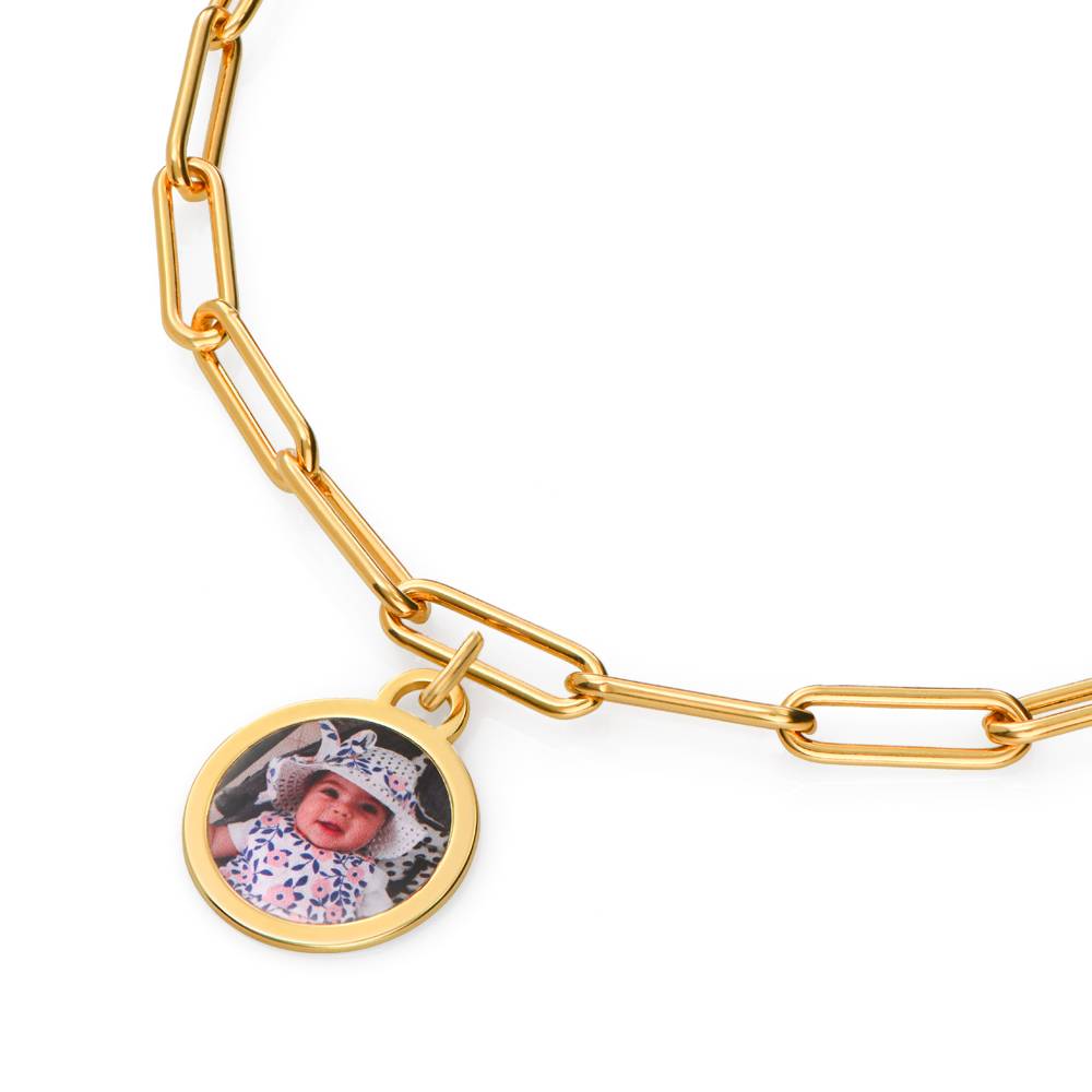 The Sweetest Photo Pendant Bracelet in 18K Gold Plating - Image bracelet