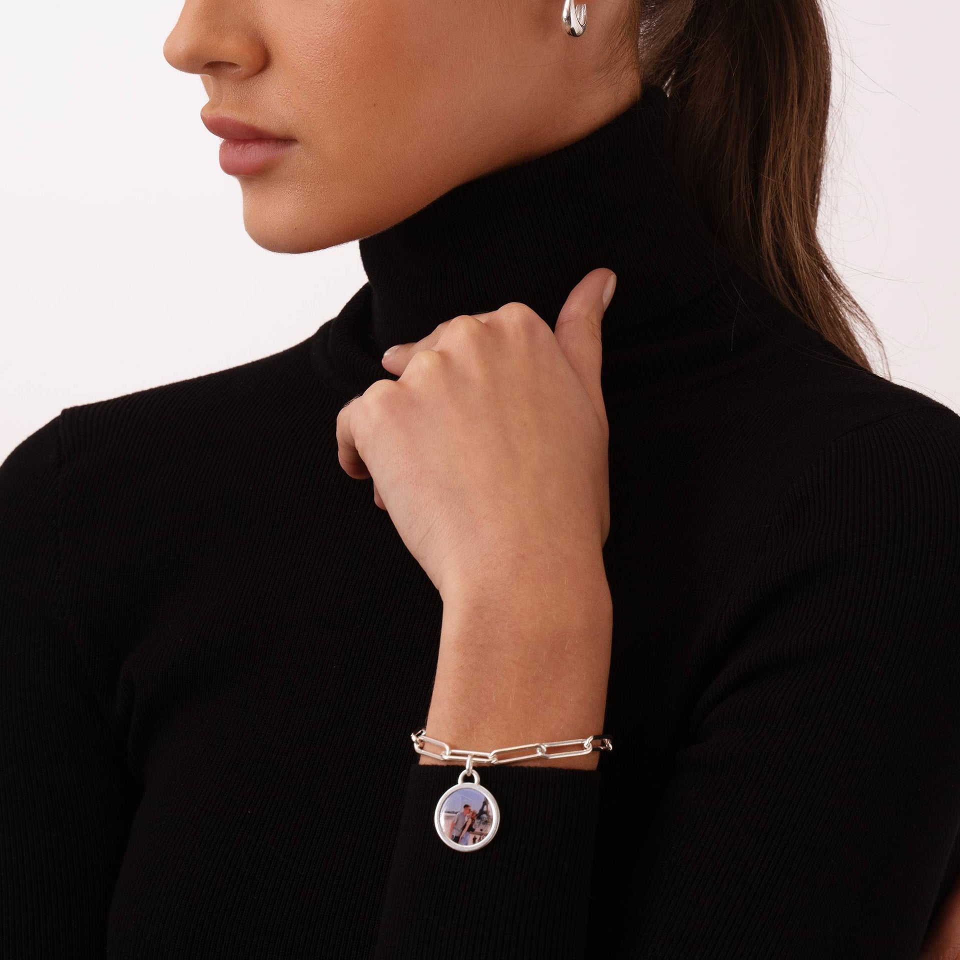 The Sweetest Photo Pendant Bracelet in Sterling Silver - photo inside bracelet