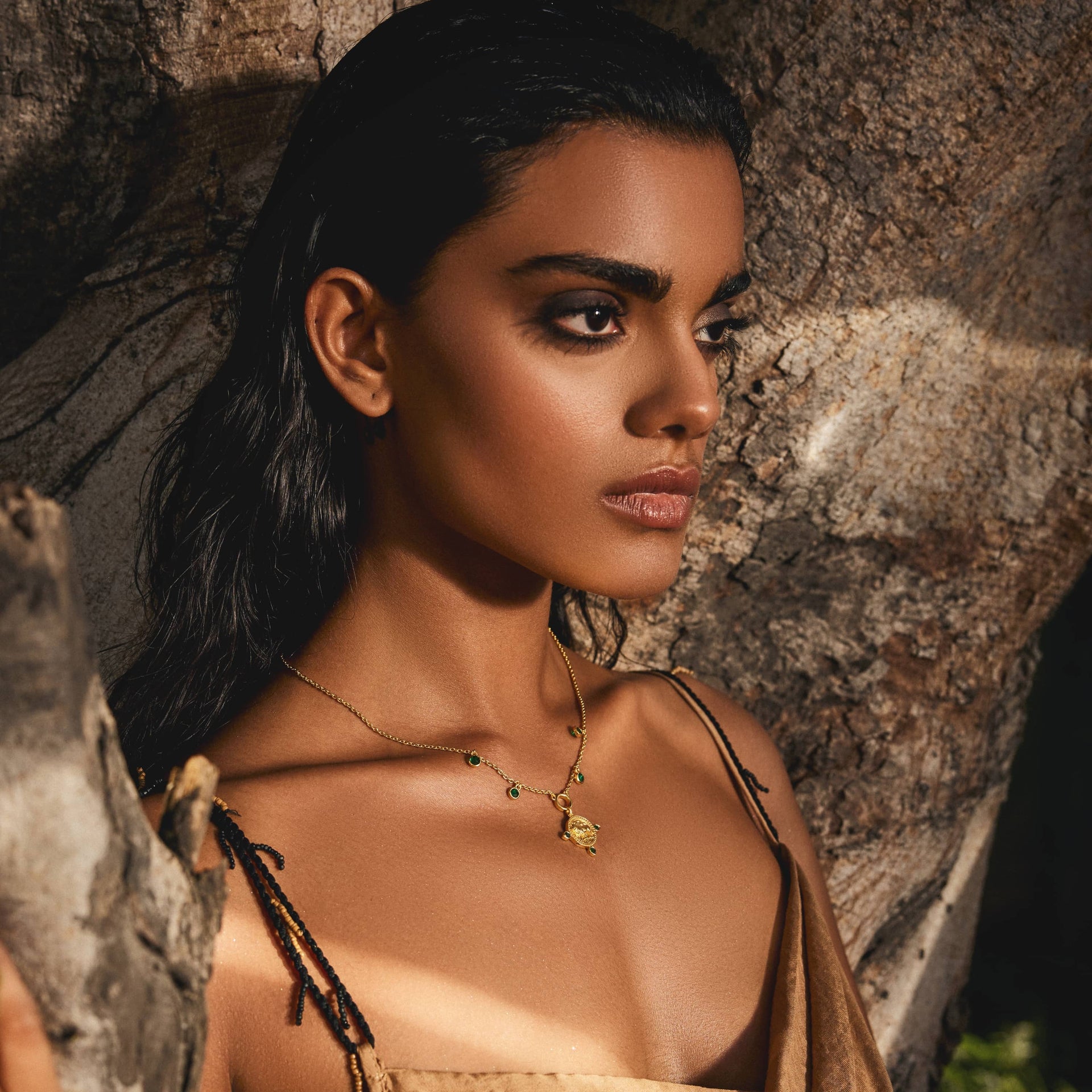 The Taurus Zodiac Amulet Necklace In Gold