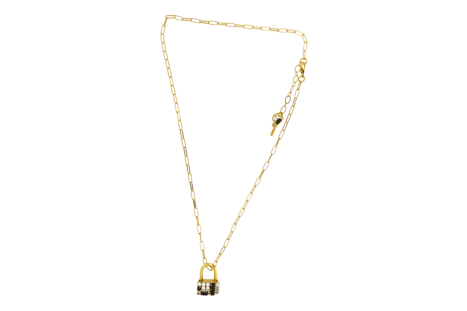 The Tweed Lock Necklace In Gold
