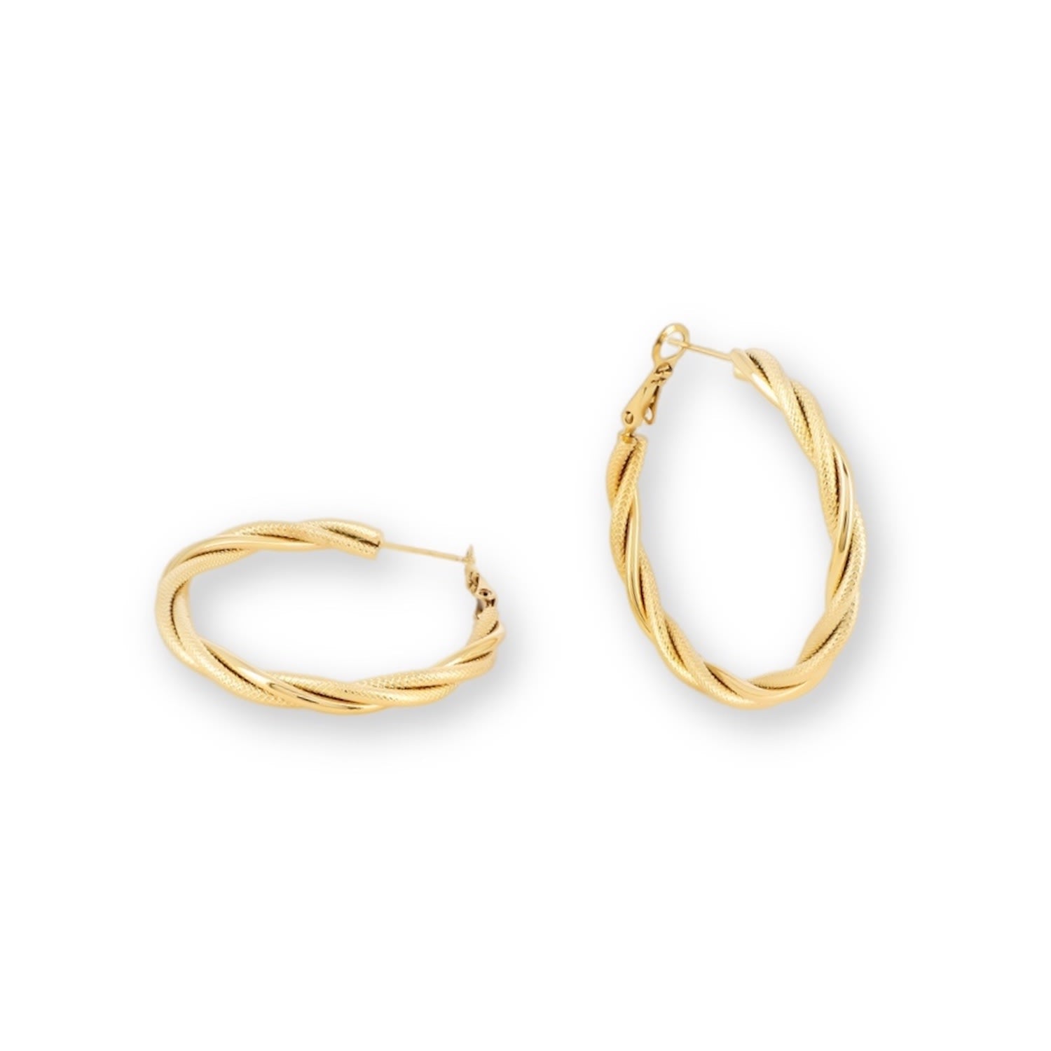 The Twisted Hoops Lightweight And Tarnish Free Gold
