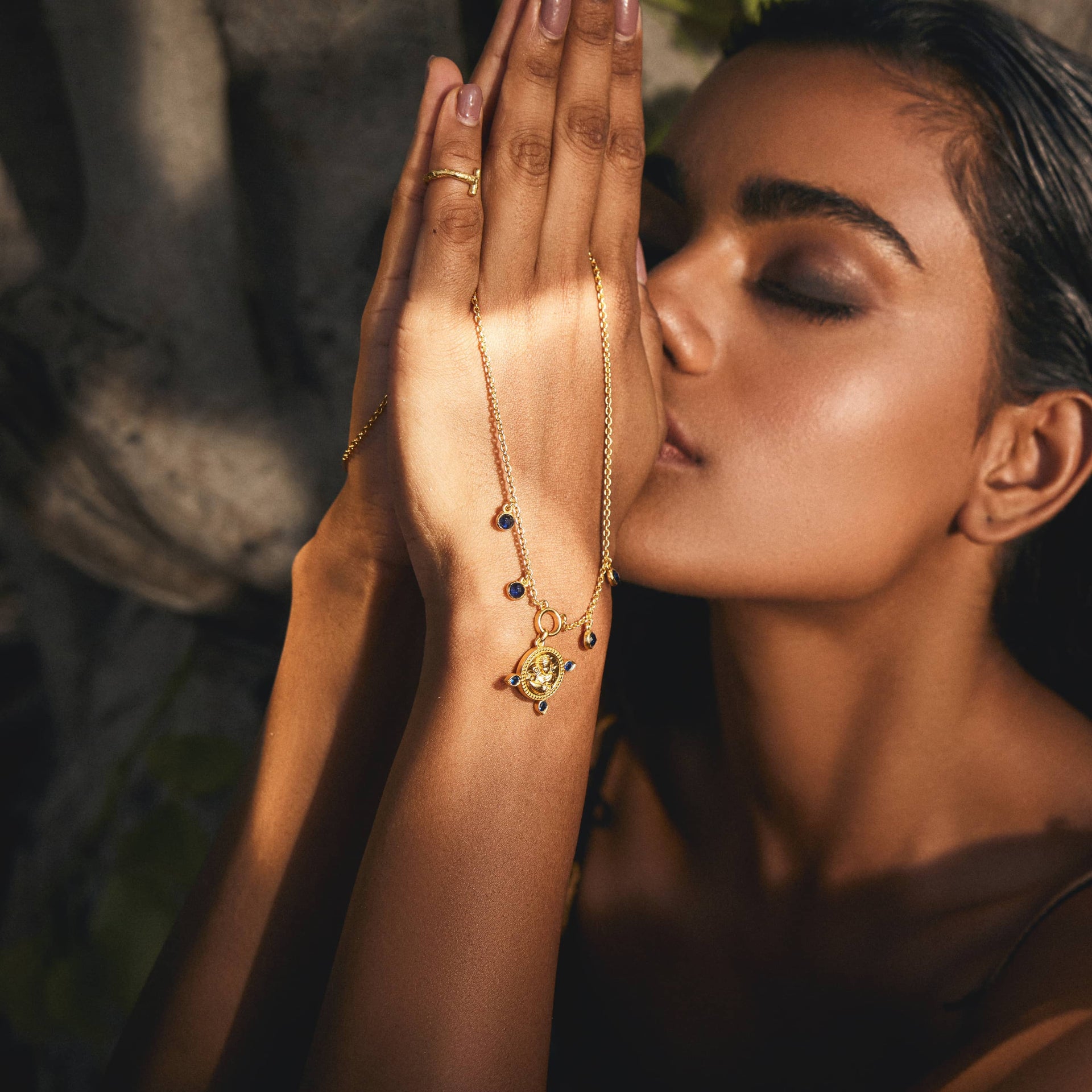 The Virgo Zodiac Amulet Necklace In Gold
