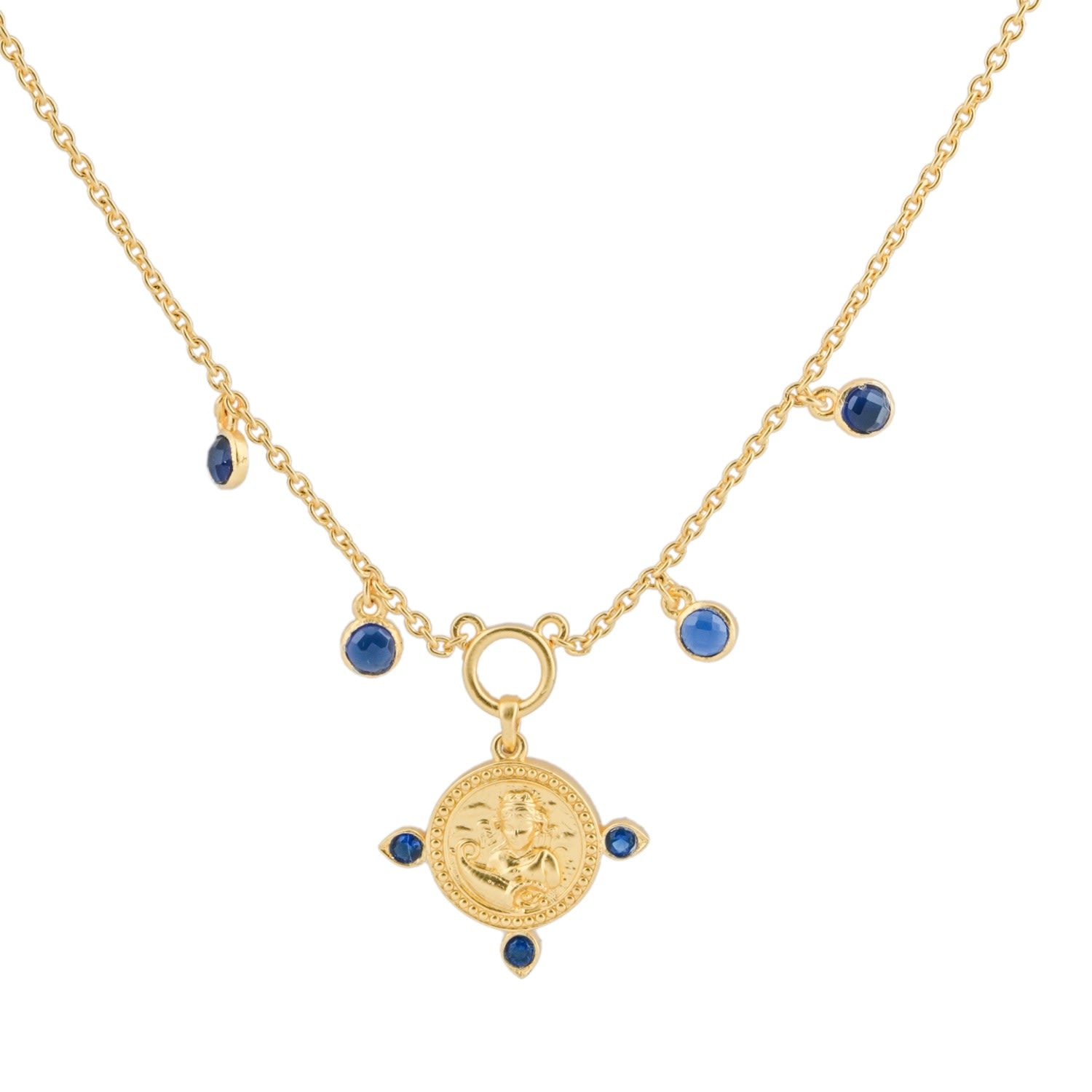 The Virgo Zodiac Amulet Necklace In Gold