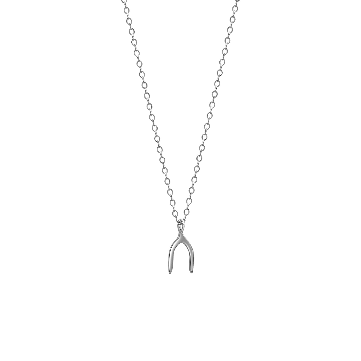 The Wishbone Silver Necklace