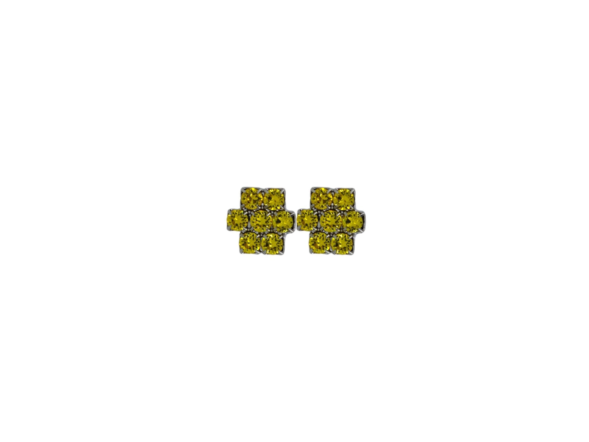The Yellow Hive Earrings In Platinum - Clip