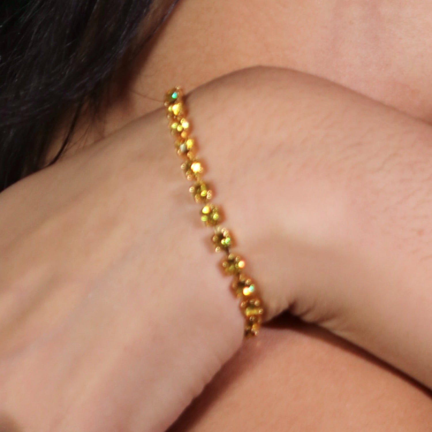 The Yellow Tennis Bracelet In Gold