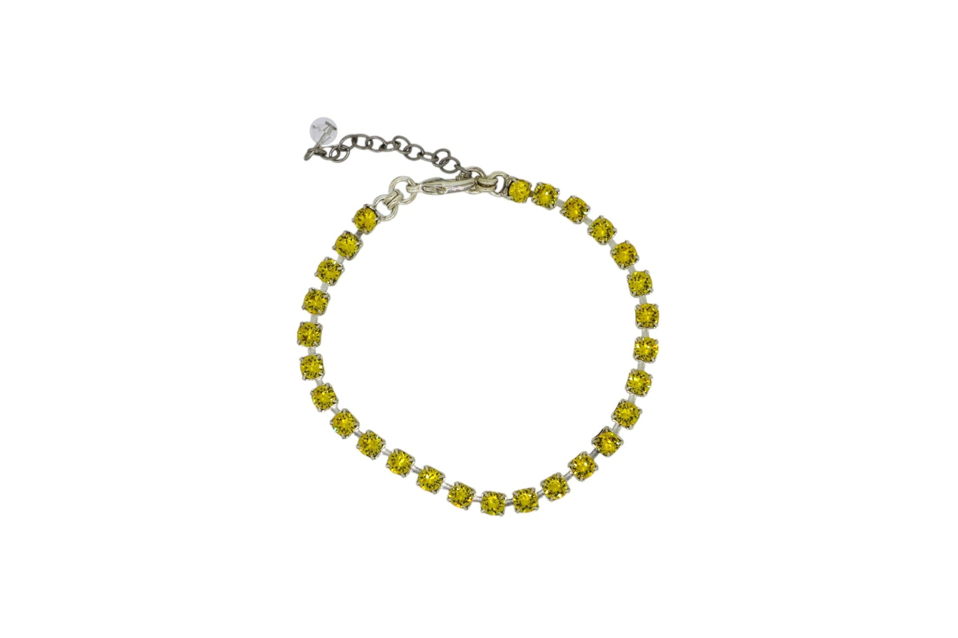 The Yellow Tennis Bracelet In Platinum