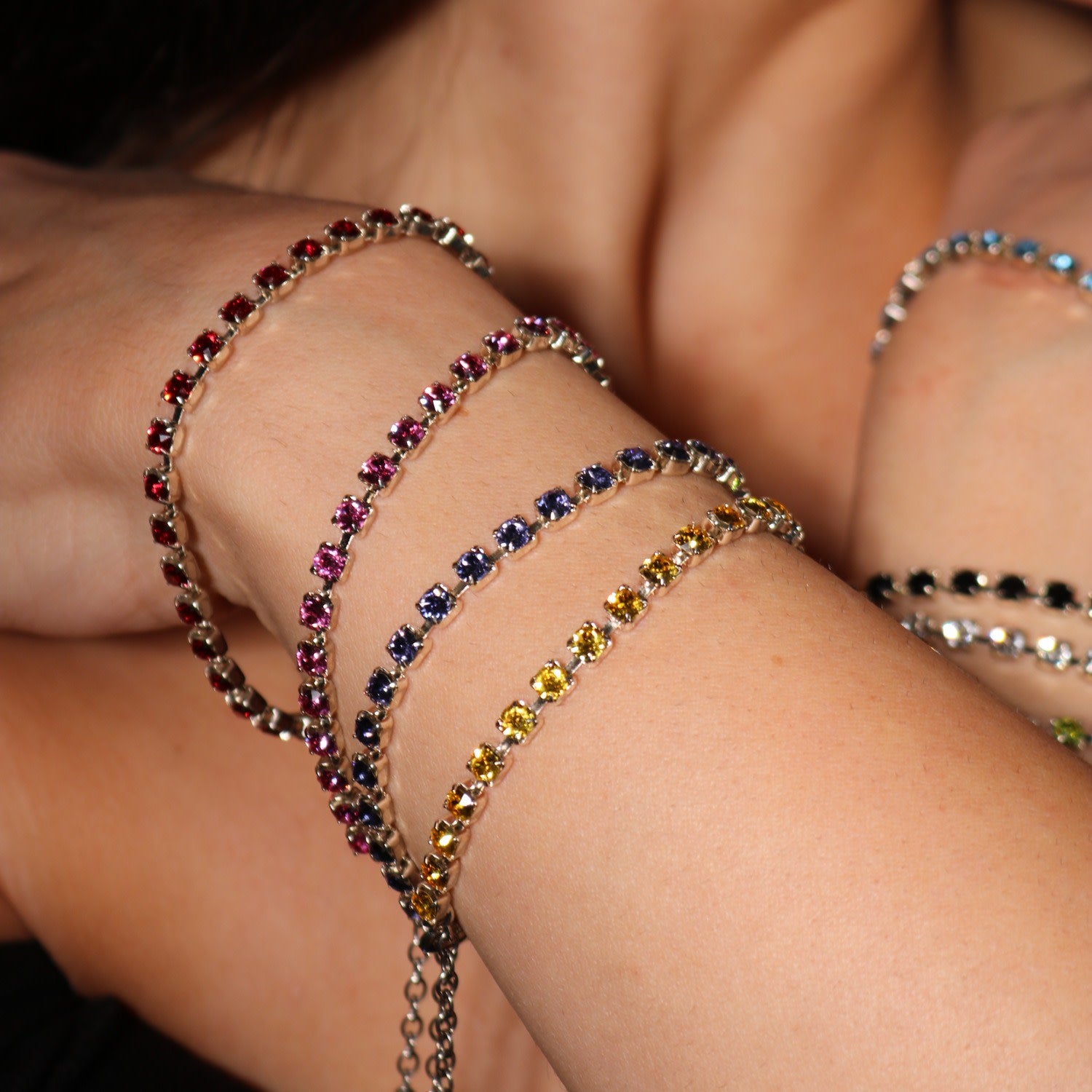 The Yellow Tennis Bracelet In Platinum