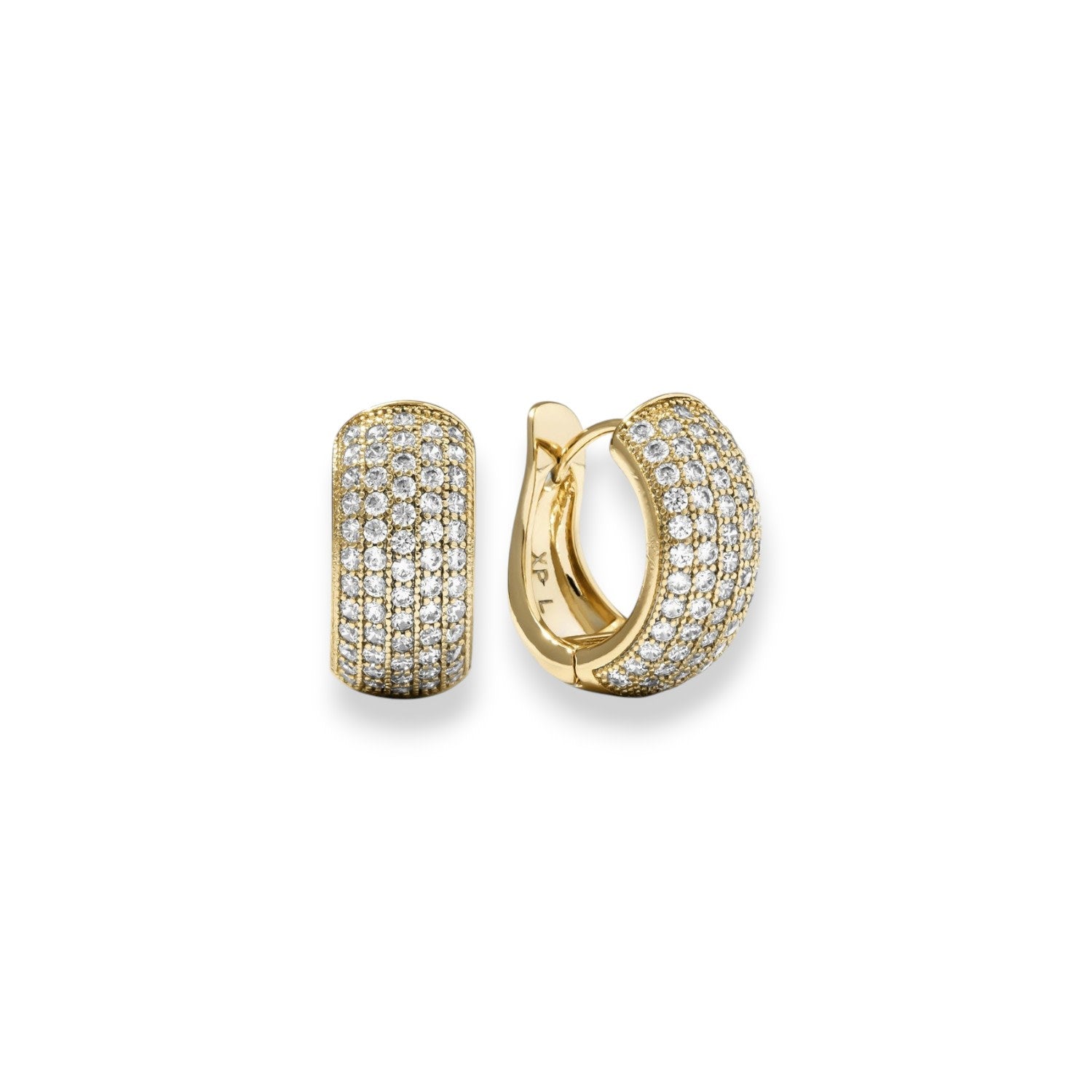 Thea Chunky Pave Huggies