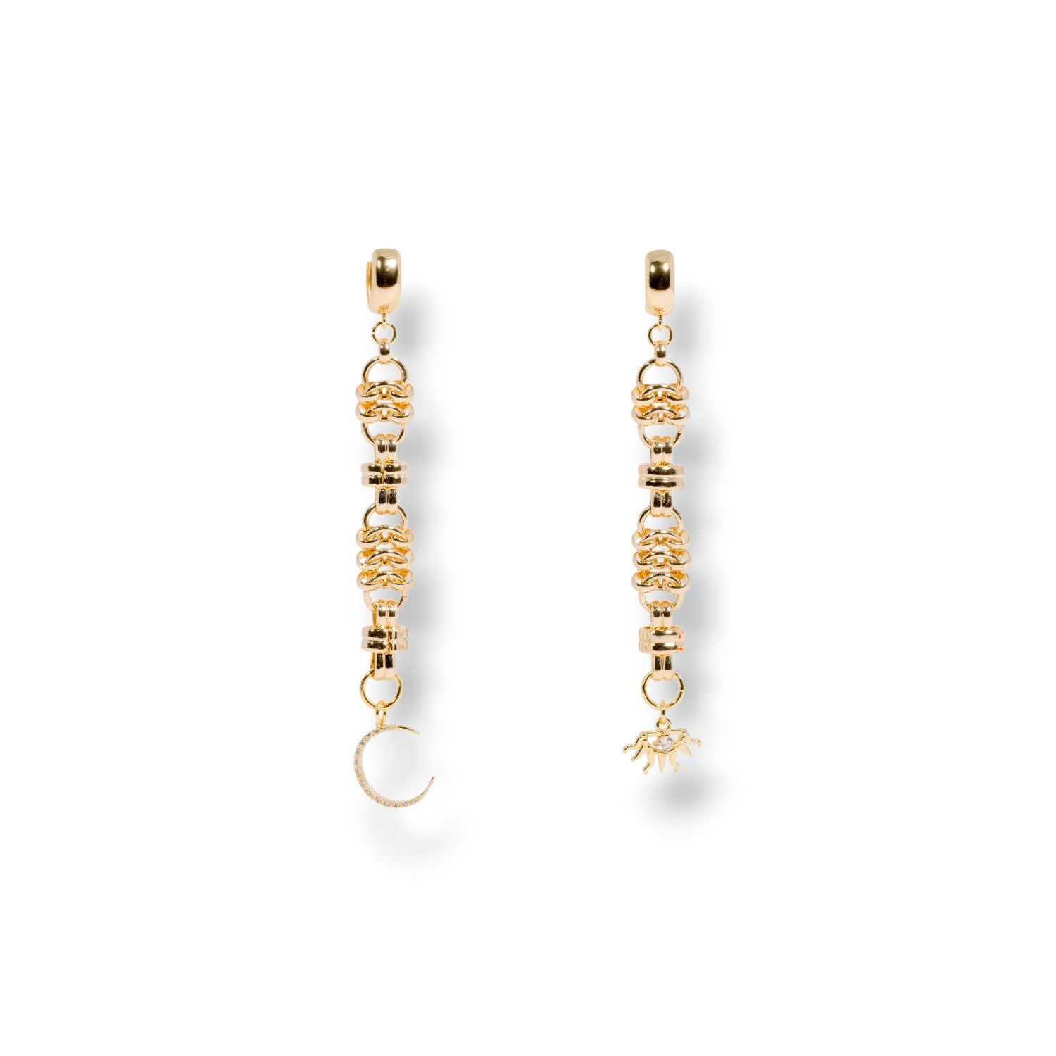 Thea Sun & Moon Drop Earrings