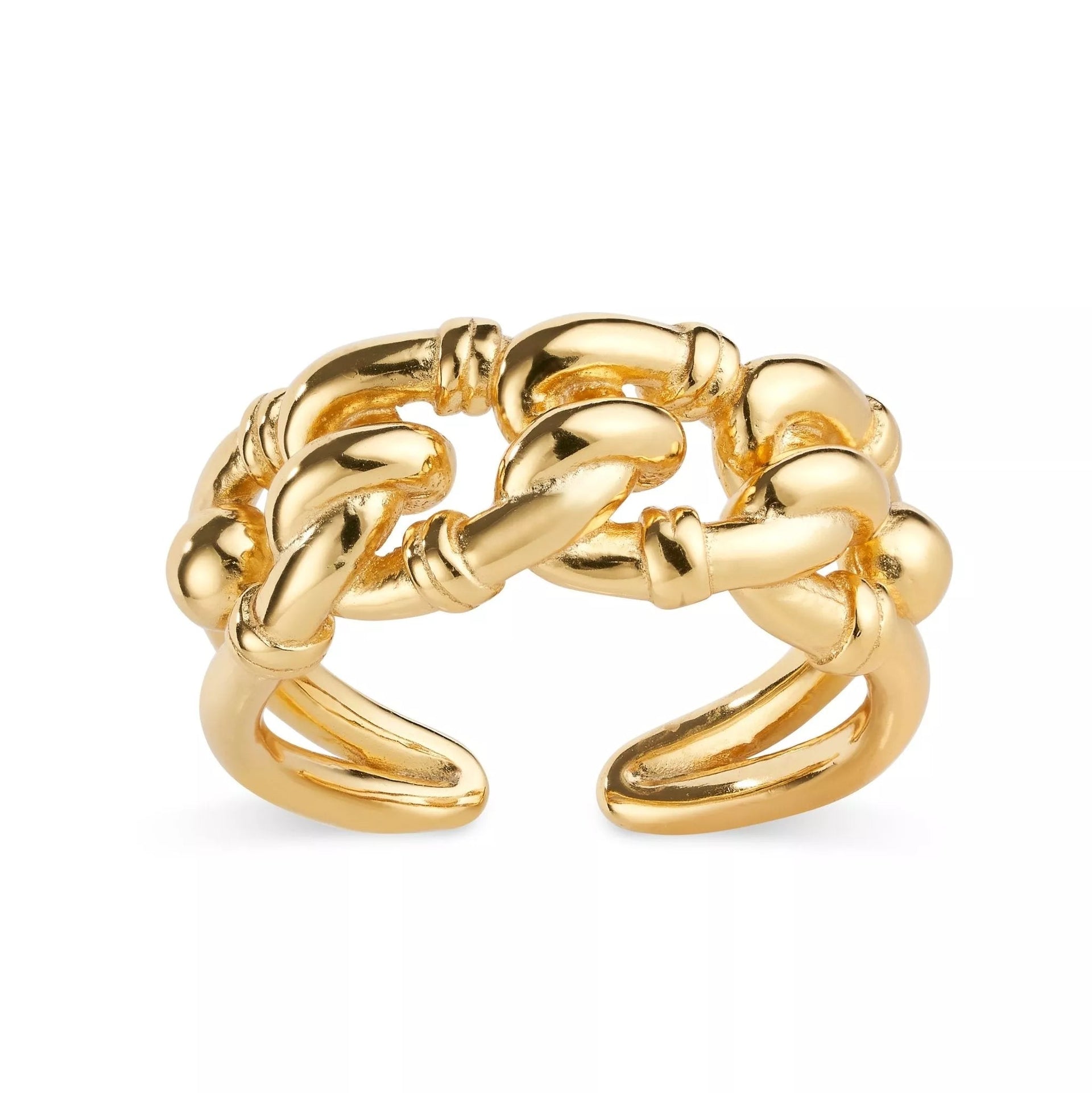 Thick Gold Chain Link Ring