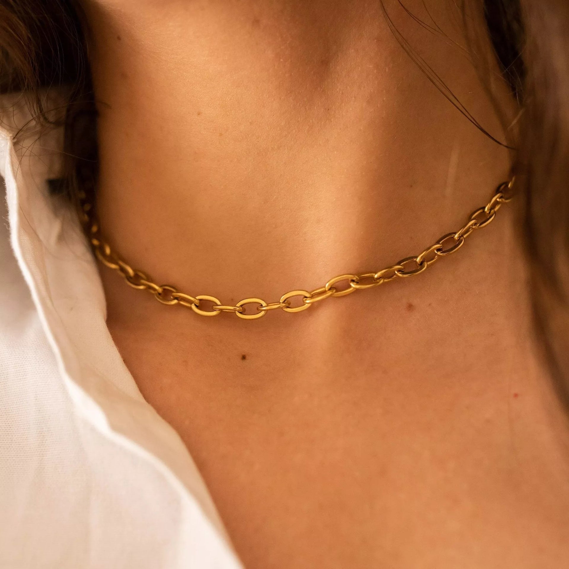 Thick Gold Chain Necklace