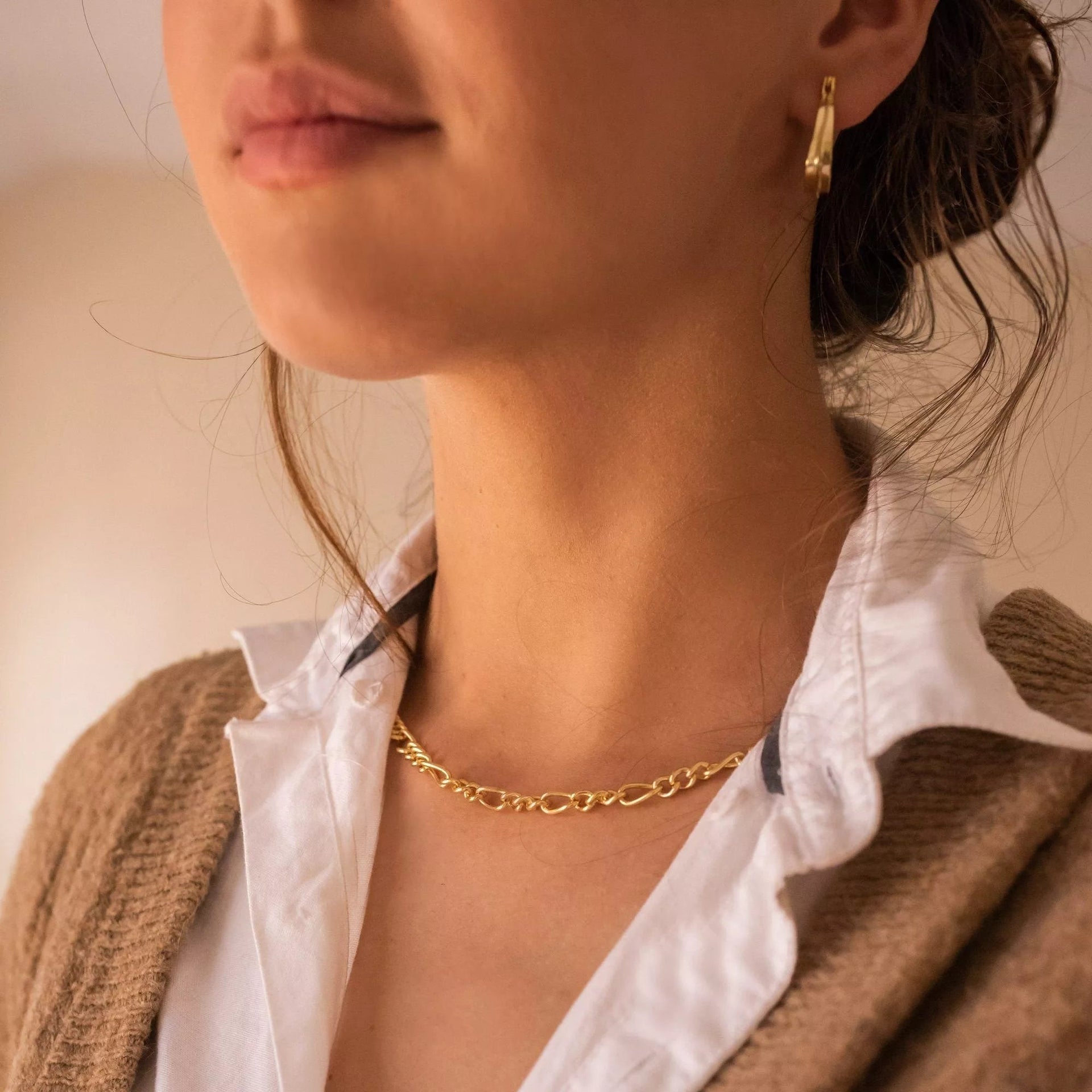 Thick Gold Link Chain Necklace