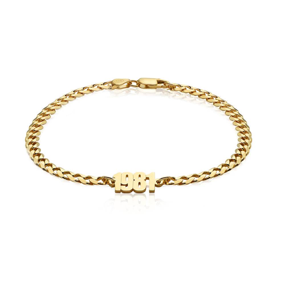 Thick Chain Name Bracelet in Gold Vermeil