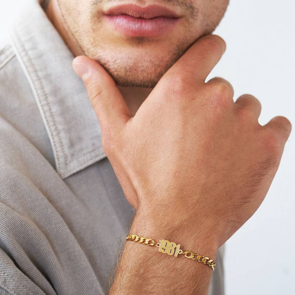 Thick Chain Name Bracelet in Gold Vermeil