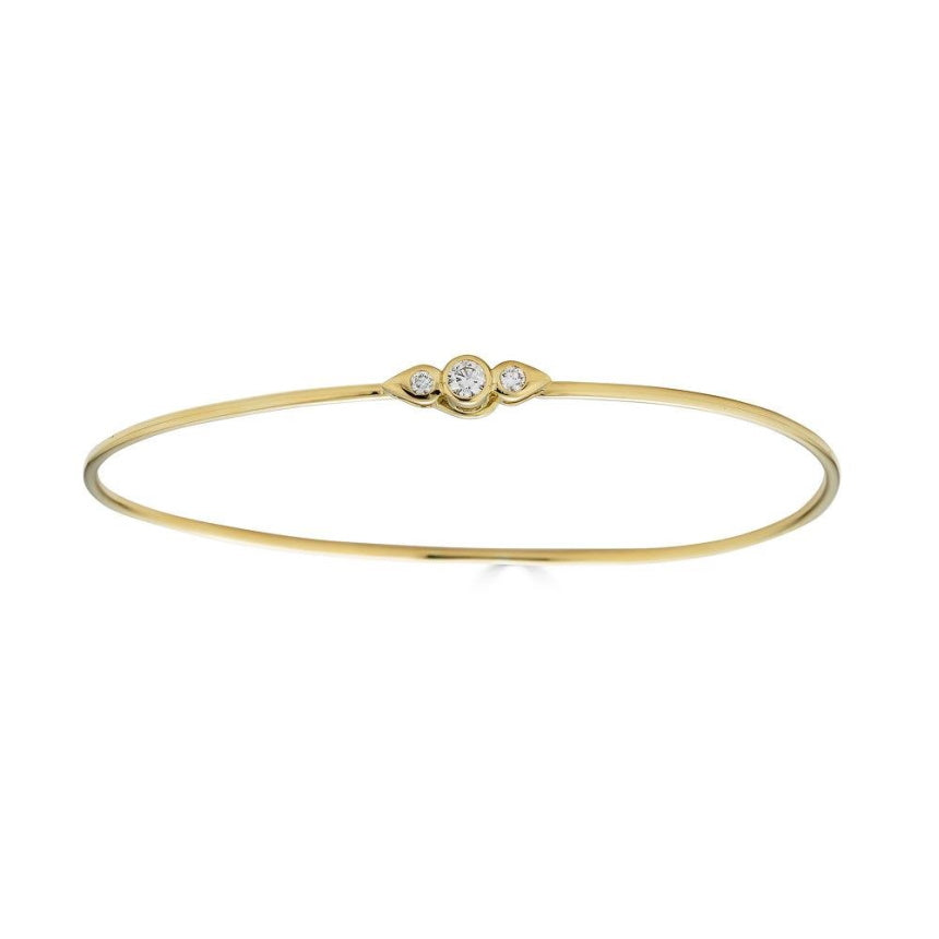 Thin Diamond Bangle Bracelet