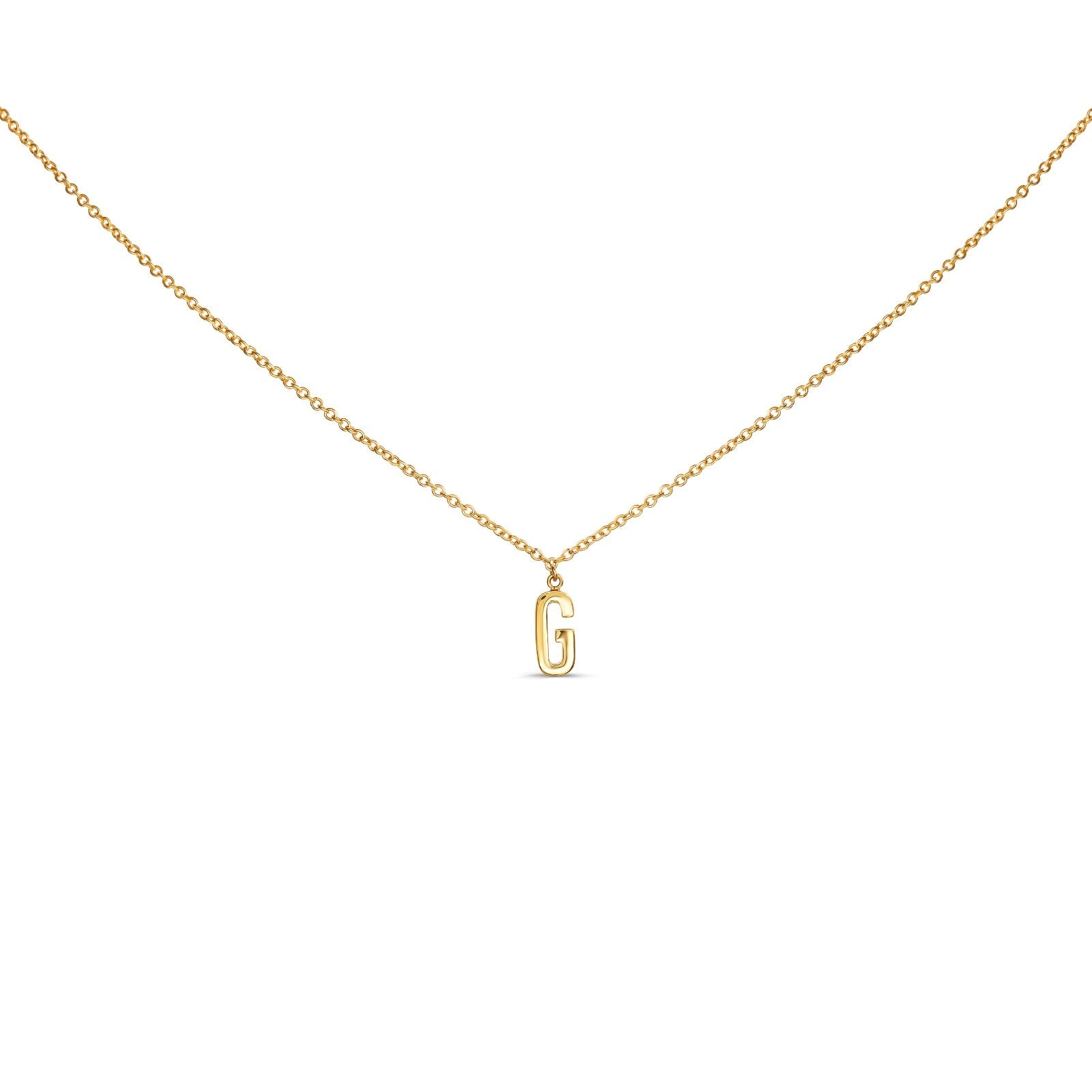 Thin Gold Initial Necklace