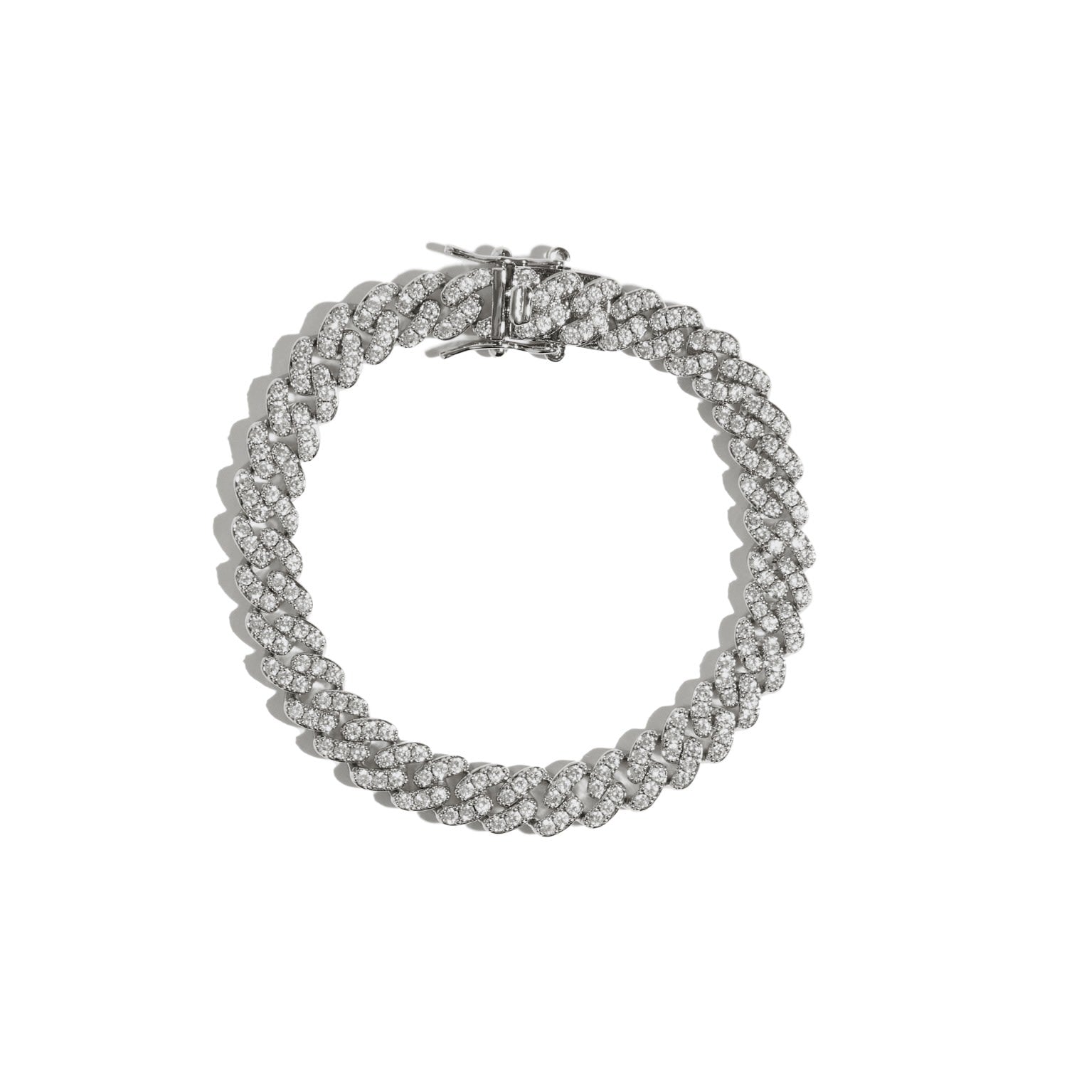 Thin Havana Bracelet Silver