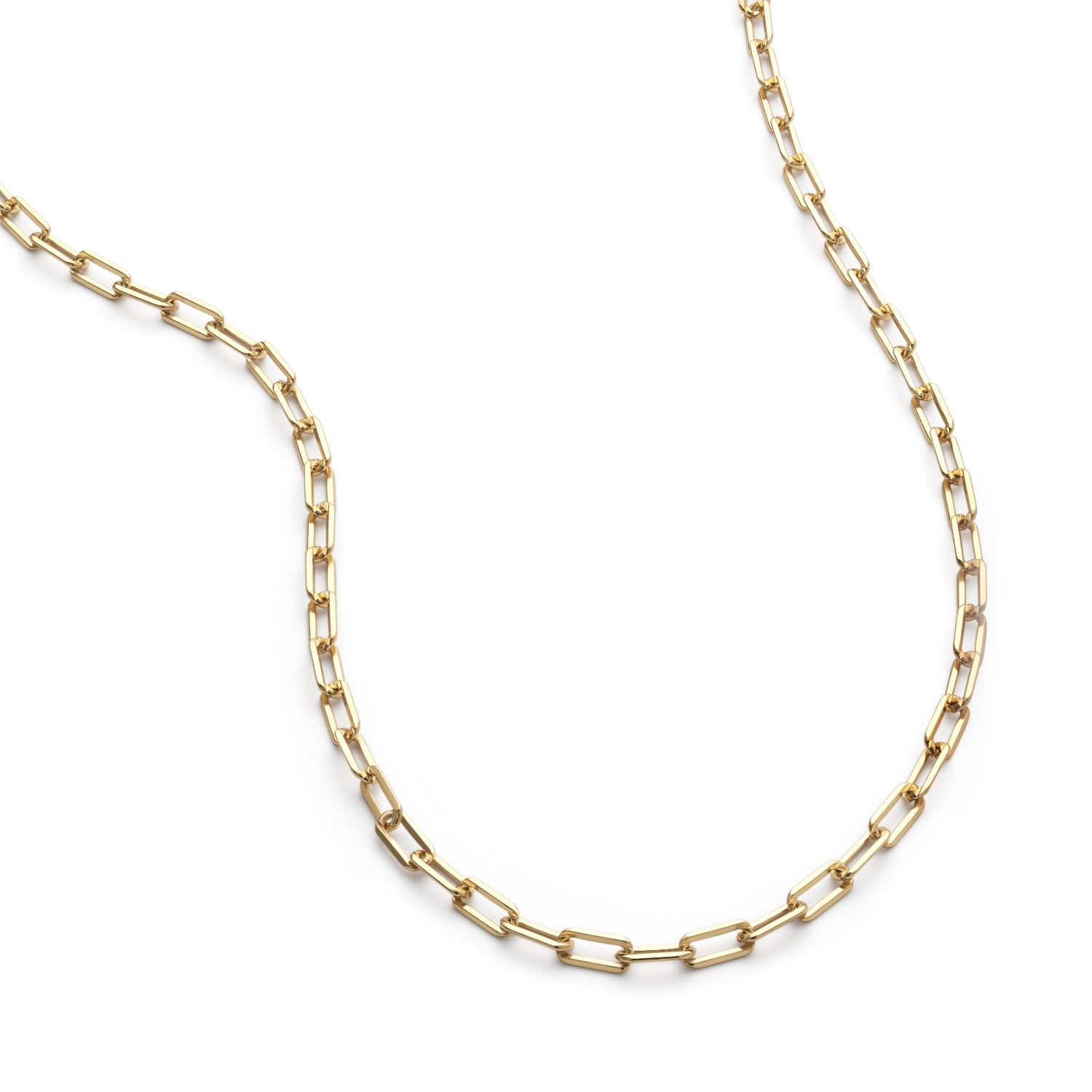 Thin Paperclip Gold Chain Necklace