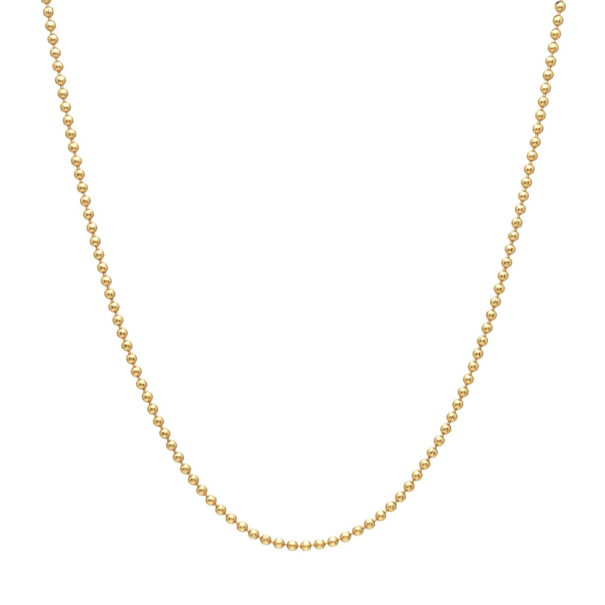 Mini ball chain necklace, 14K gold