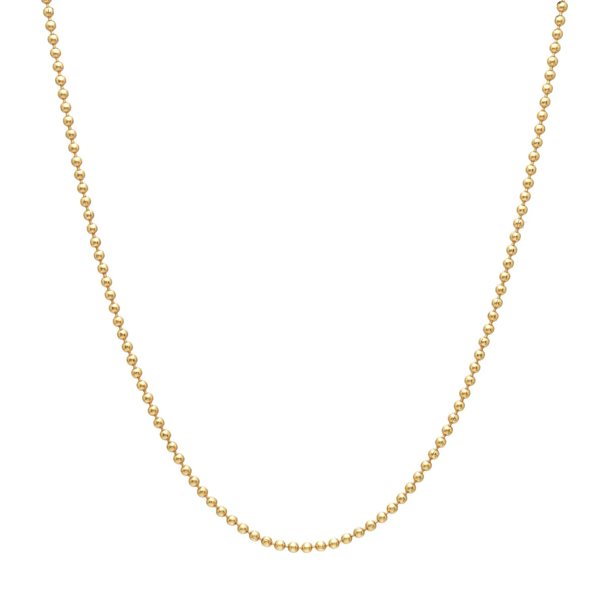 Mini ball chain necklace, 14K gold