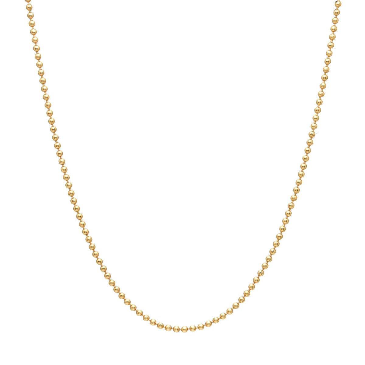 Mini ball chain necklace, 14K gold