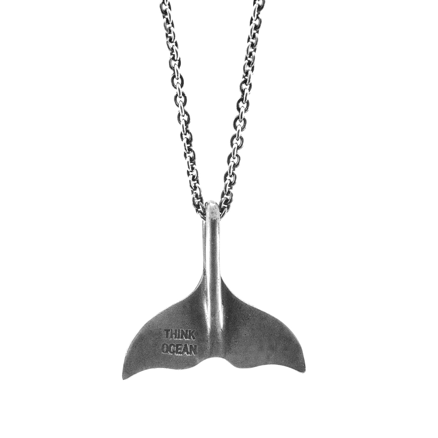 Think Ocean Big Whale Silver Necklace Pendant - Women