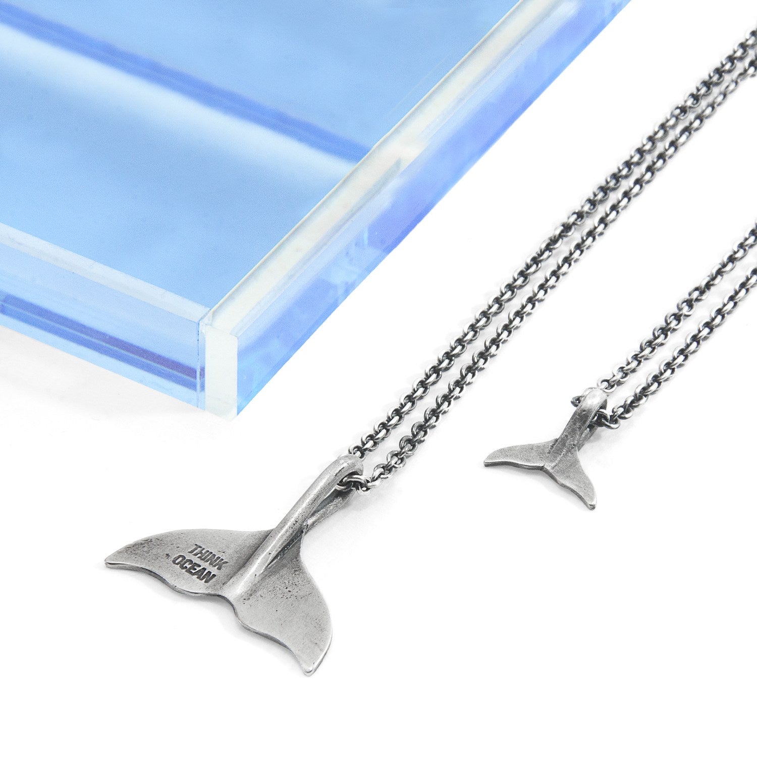 Think Ocean Big Whale Silver Necklace Pendant - Women