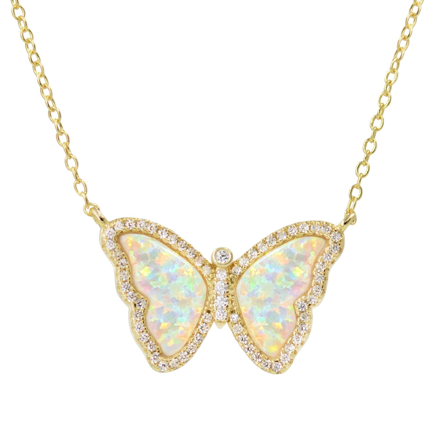 Opal Butterfly White