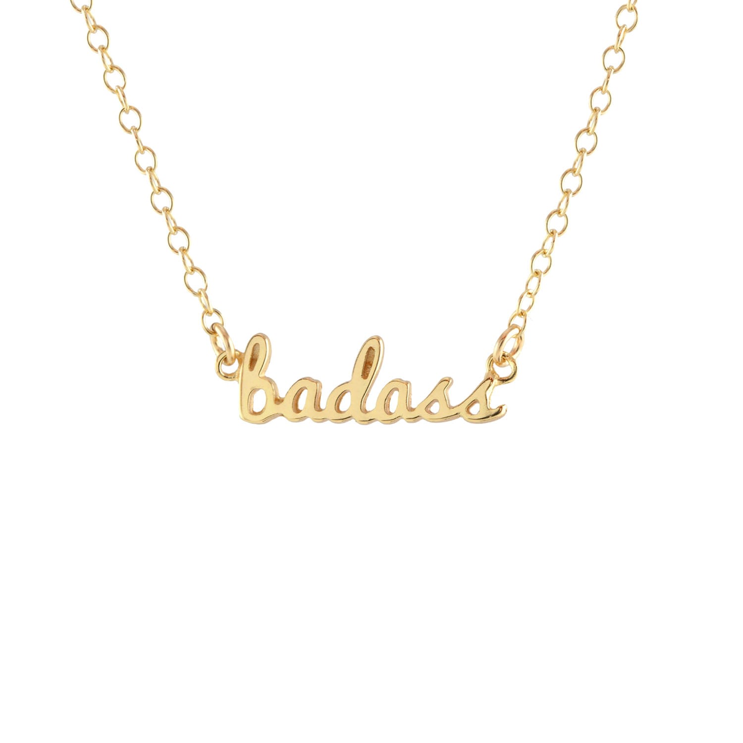 Badass Charm Necklace Gold Vermeil