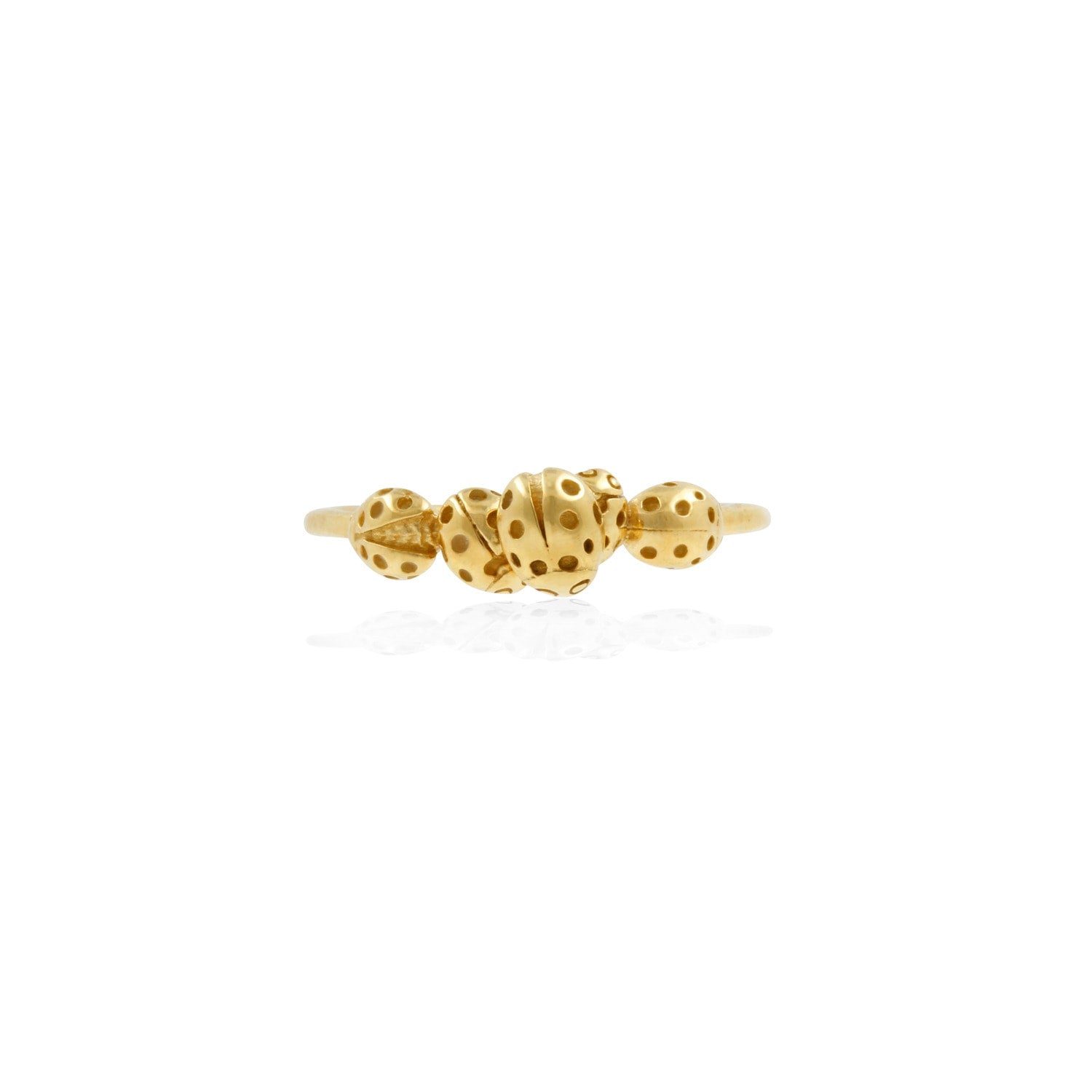 Loveliness Of Ladybirds Ring - Gold