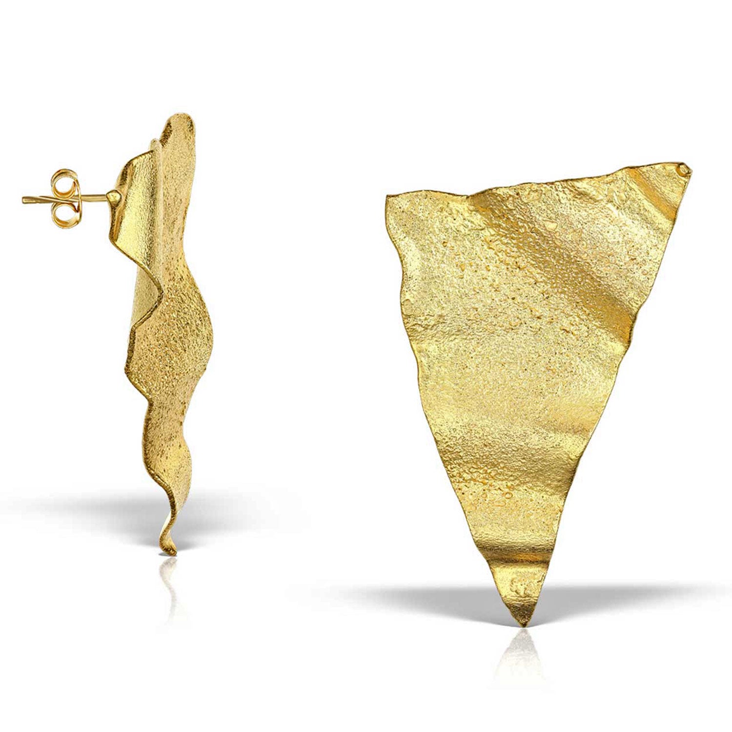 Tiamat Earrings, Gold Vermeil